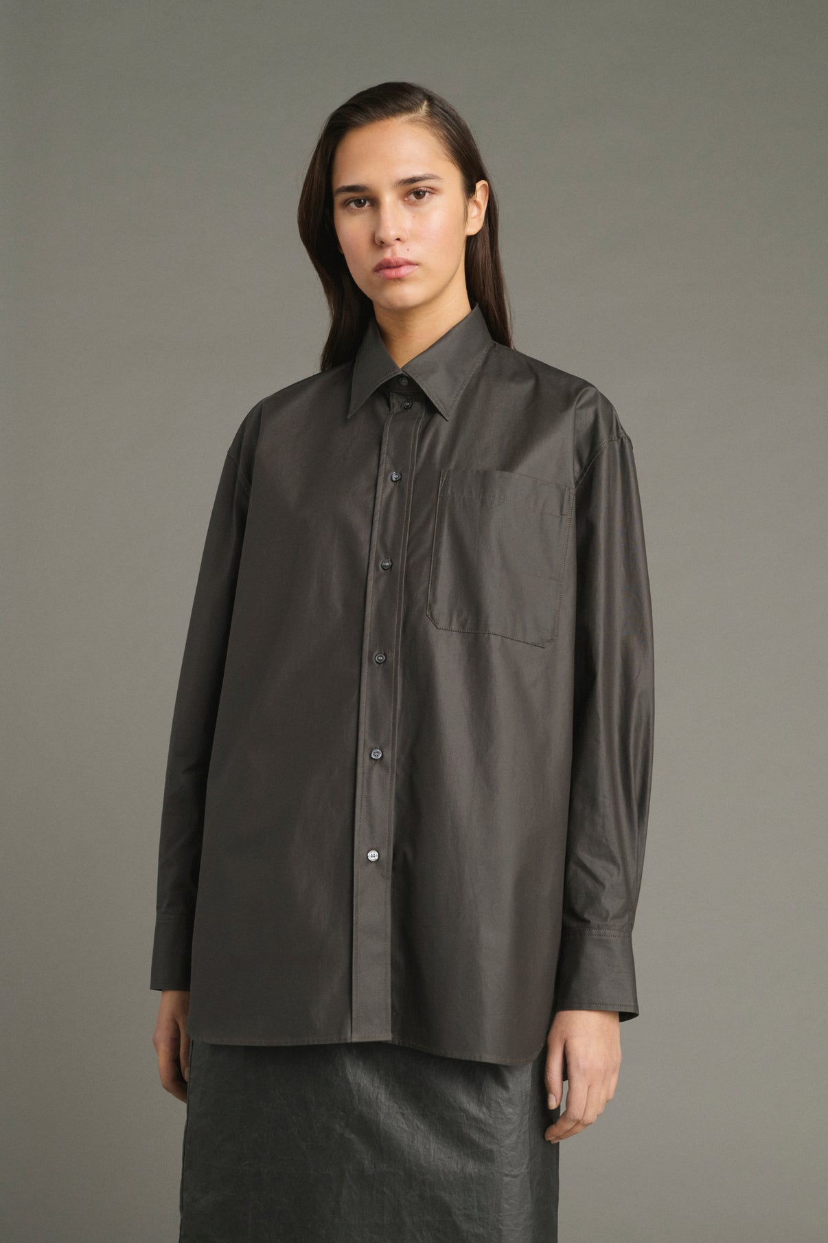 Camisa Carlotta - Marrón Oscuro - Algodón - Mujer vue 3