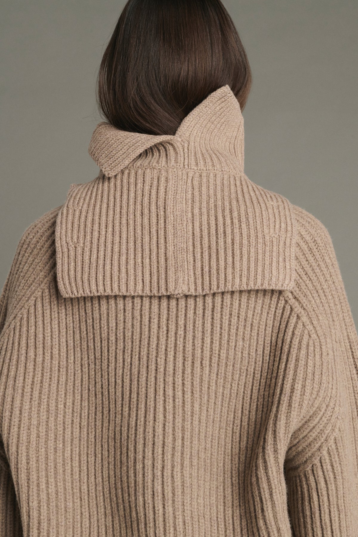 Cuello Gad - Beige jaspeado - Lana merinos - Mujer vue 5