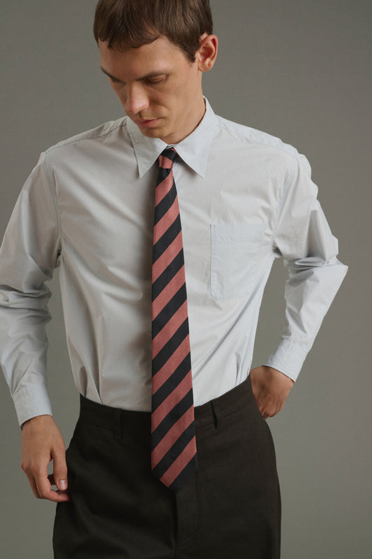 Corbata Luigi - Negro/Rosa - Seda - Hombre