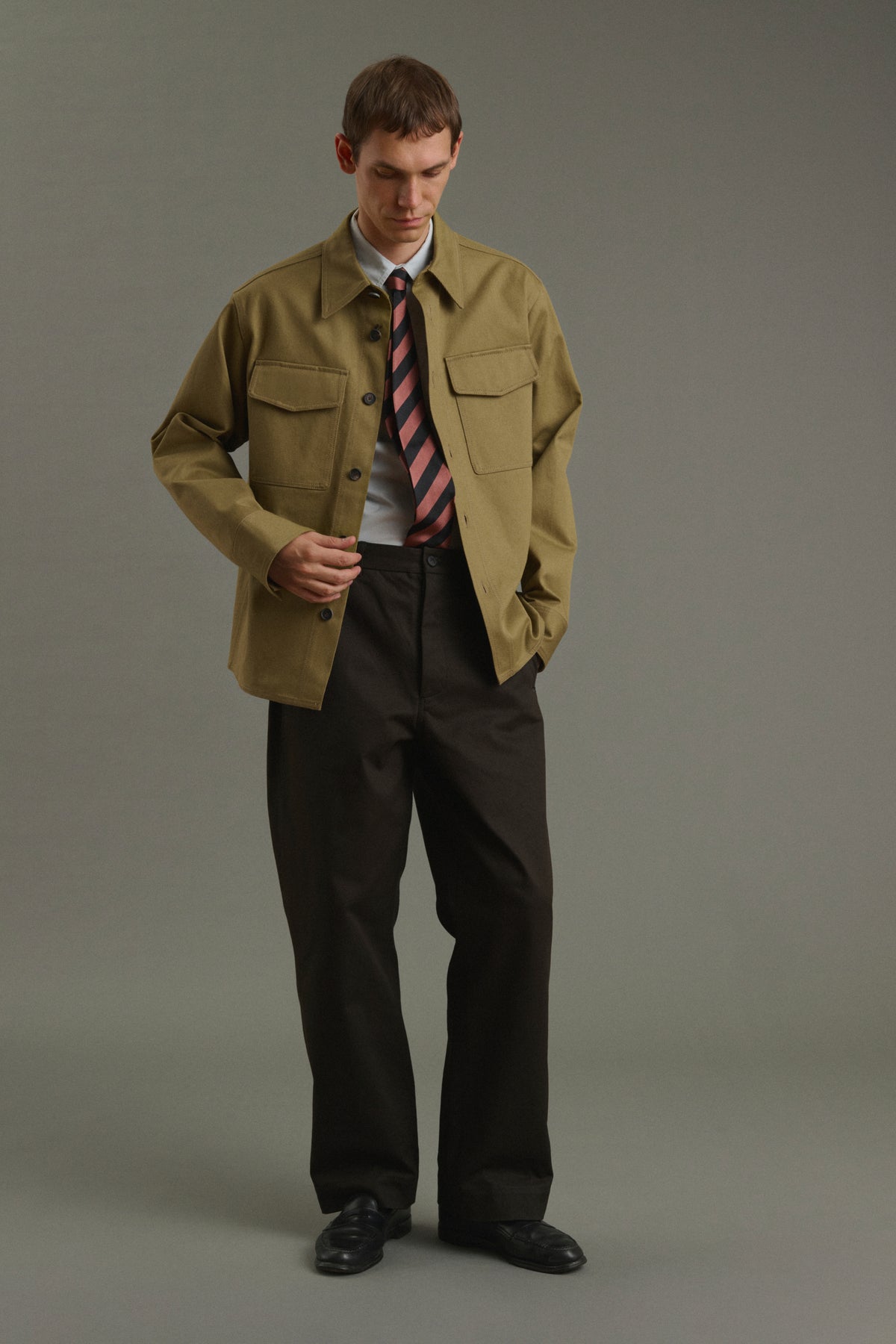 Corbata Luigi - Negro/Rosa - Seda - Hombre vue 4