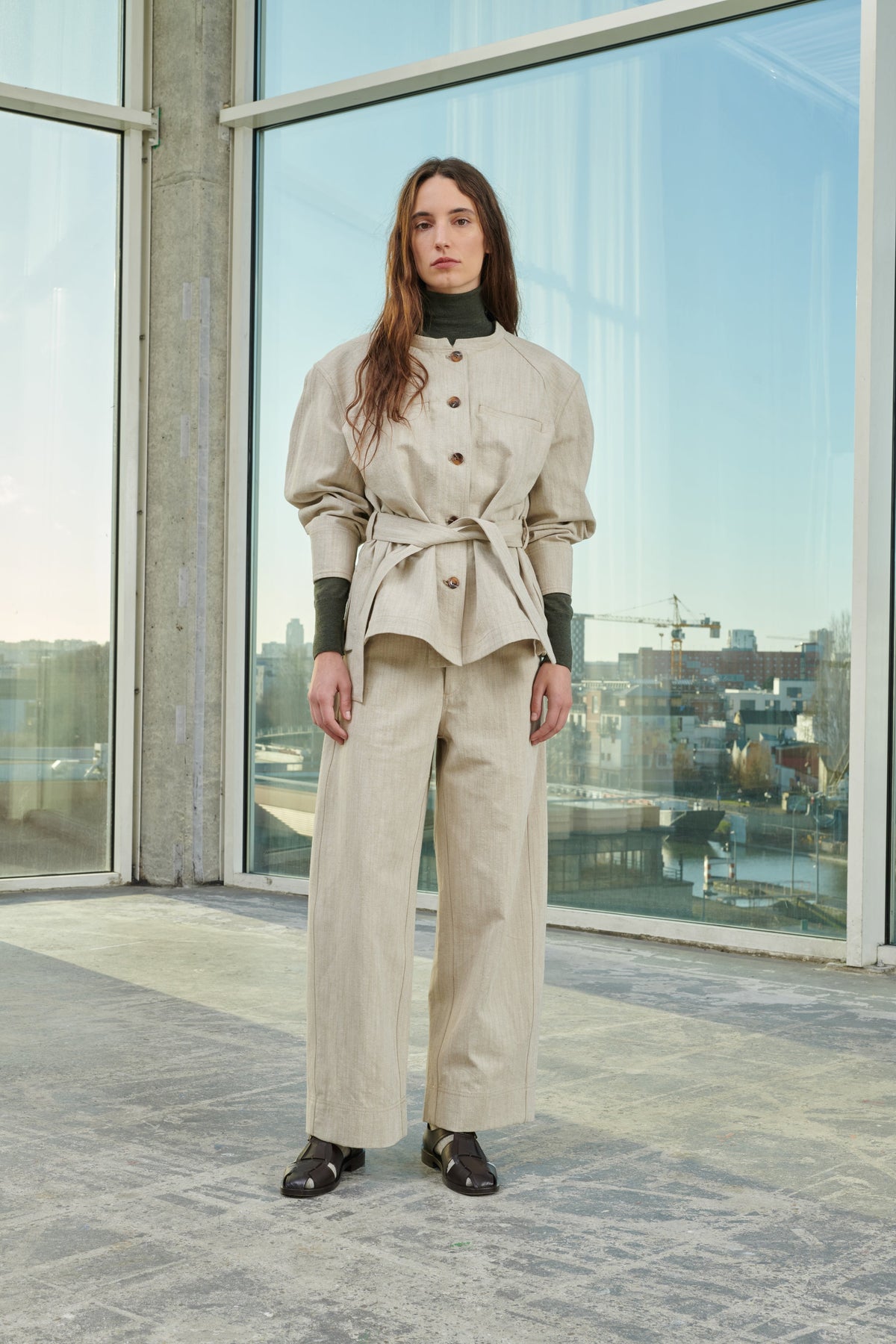 PANTALÓN PEPINO BEIGE/CRUDO