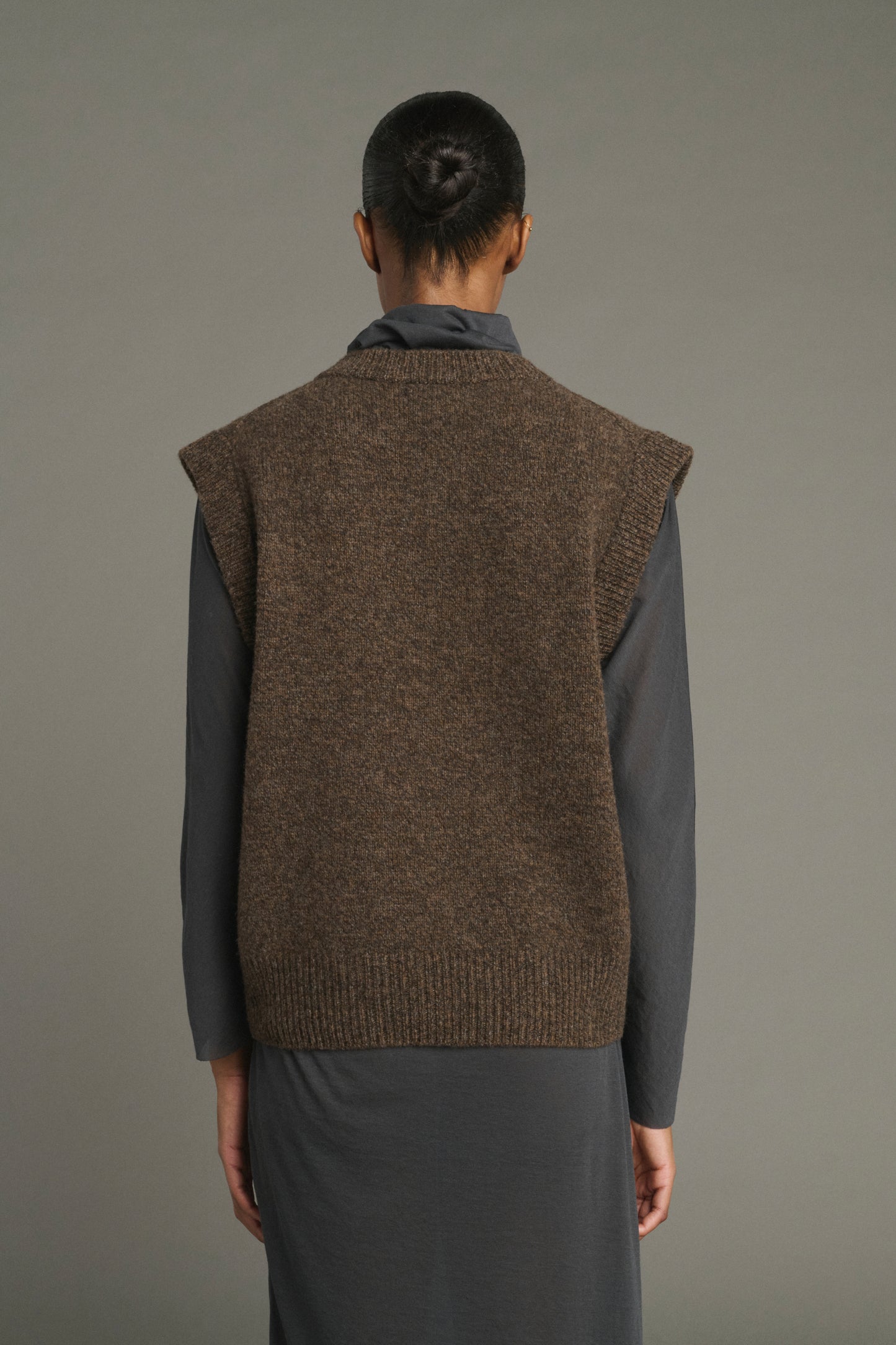 Jersey Karl - Marrón Jaspeado - Lana Merino - Mujer