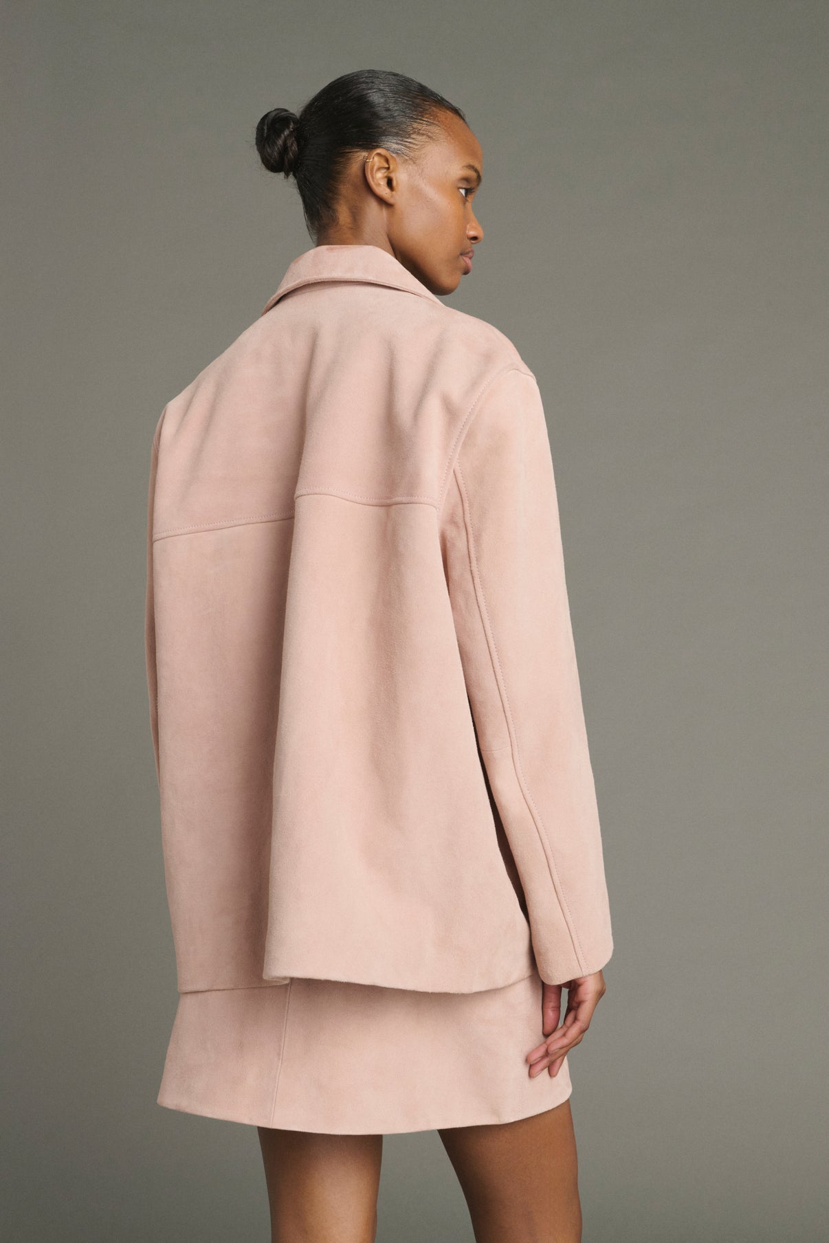 Chaqueta Lorenzo - Rosa viejo - Cuero - Mujer vue 2