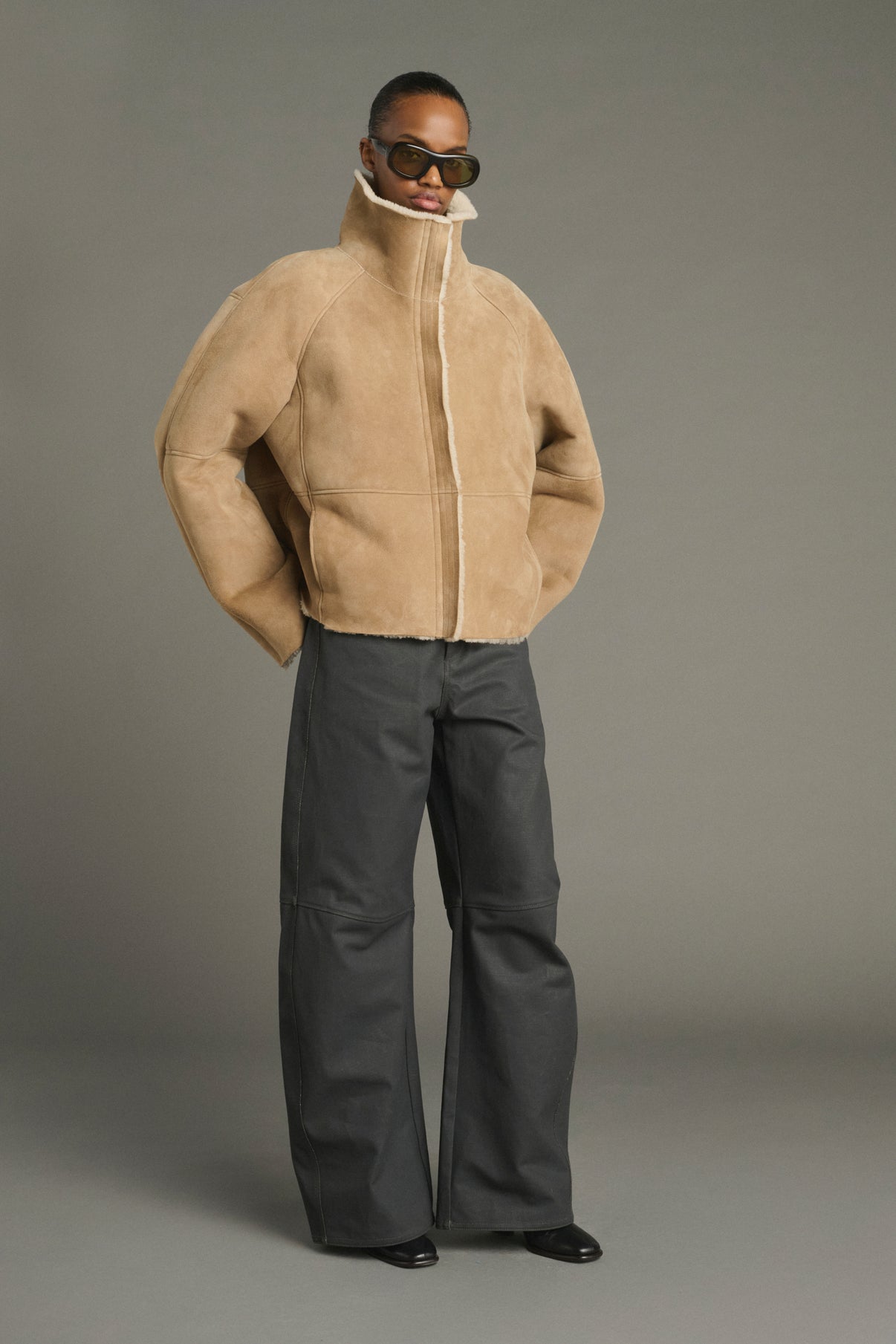 Abrigo Kleber - Beige - Cuero - Mujer vue 1