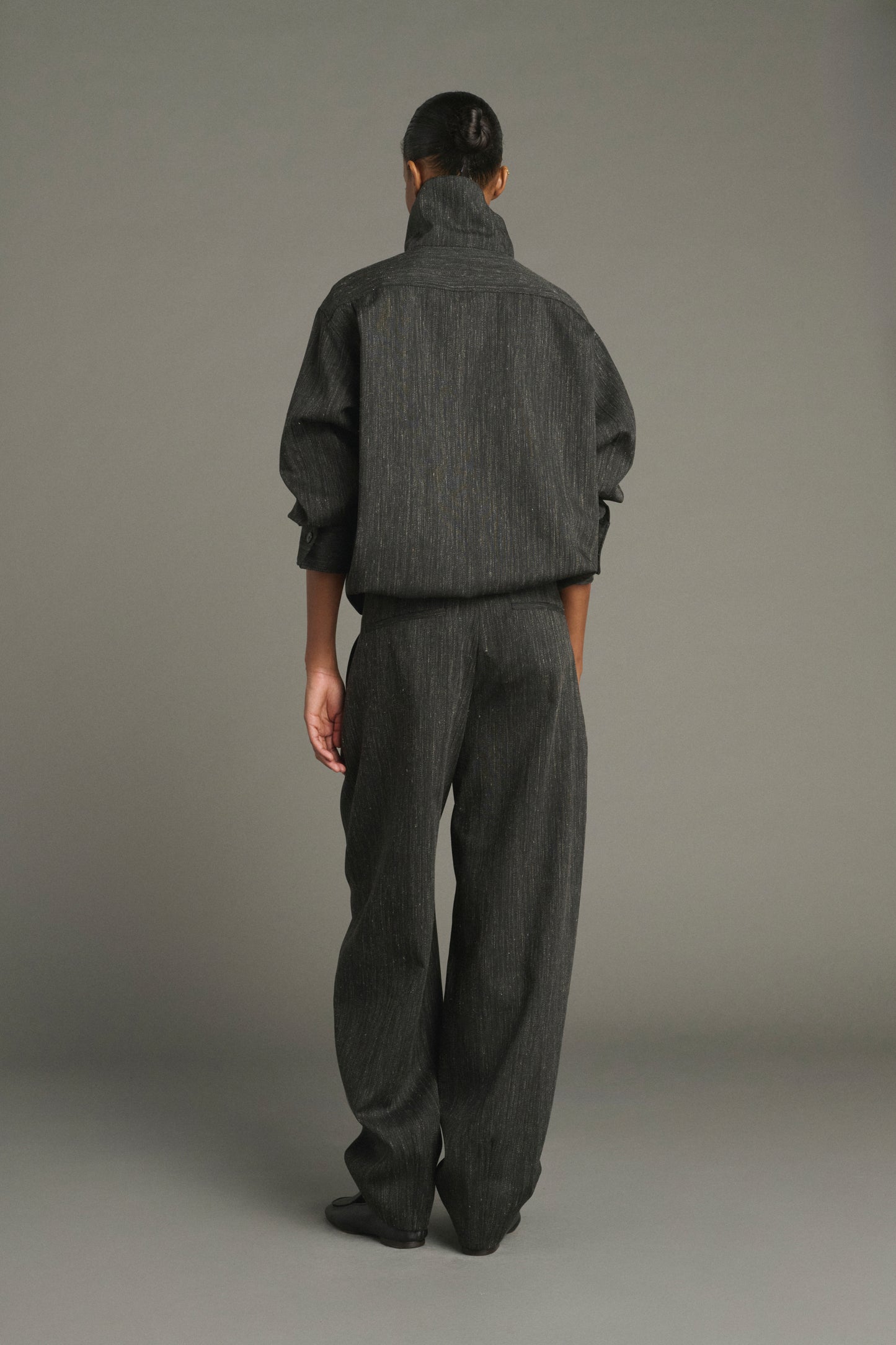 Pantalón Baptiste - Gris Antracita - Lana - Mujer