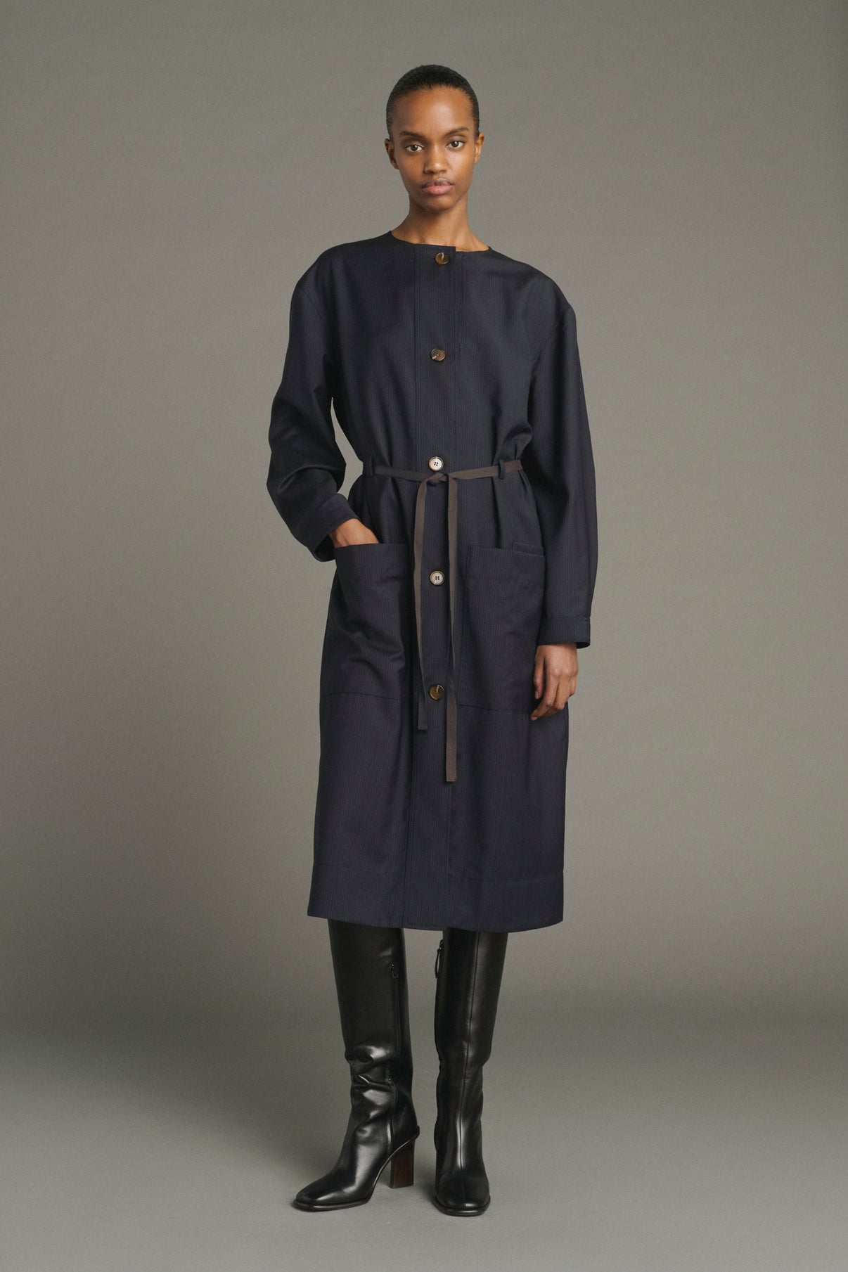 Vestido Helie - Azul/Navy - Lana - Mujer vue 1
