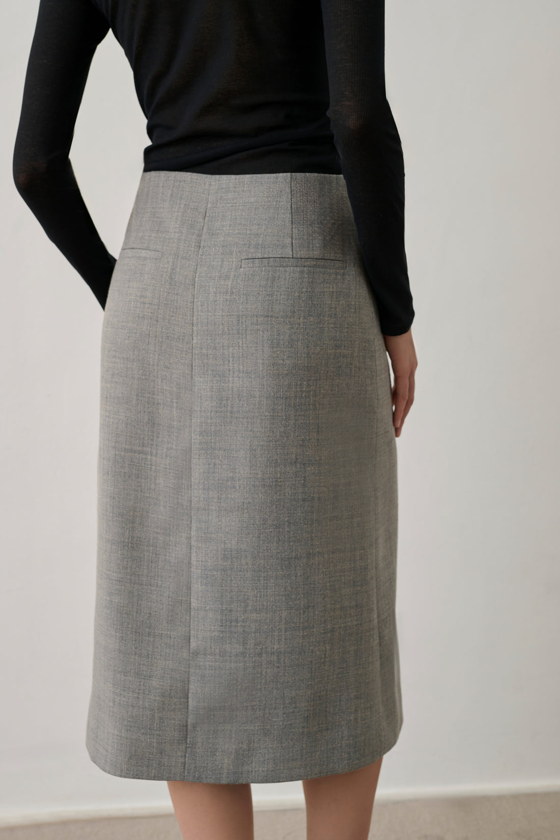 Jupe Idra - Gris Chiné - Femme