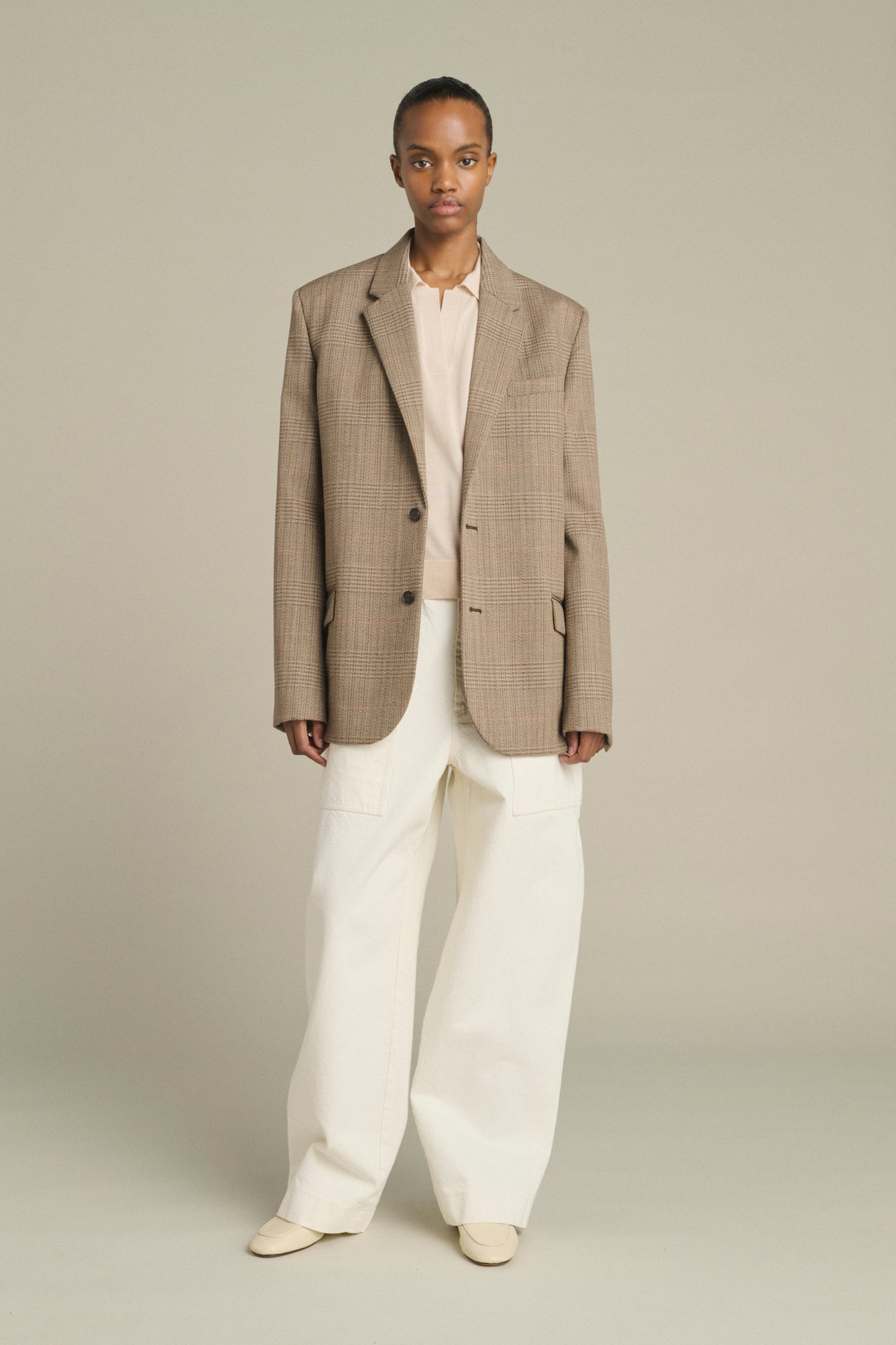 Chaqueta Hermosa - Marrón/Beige - Lana - Mujer