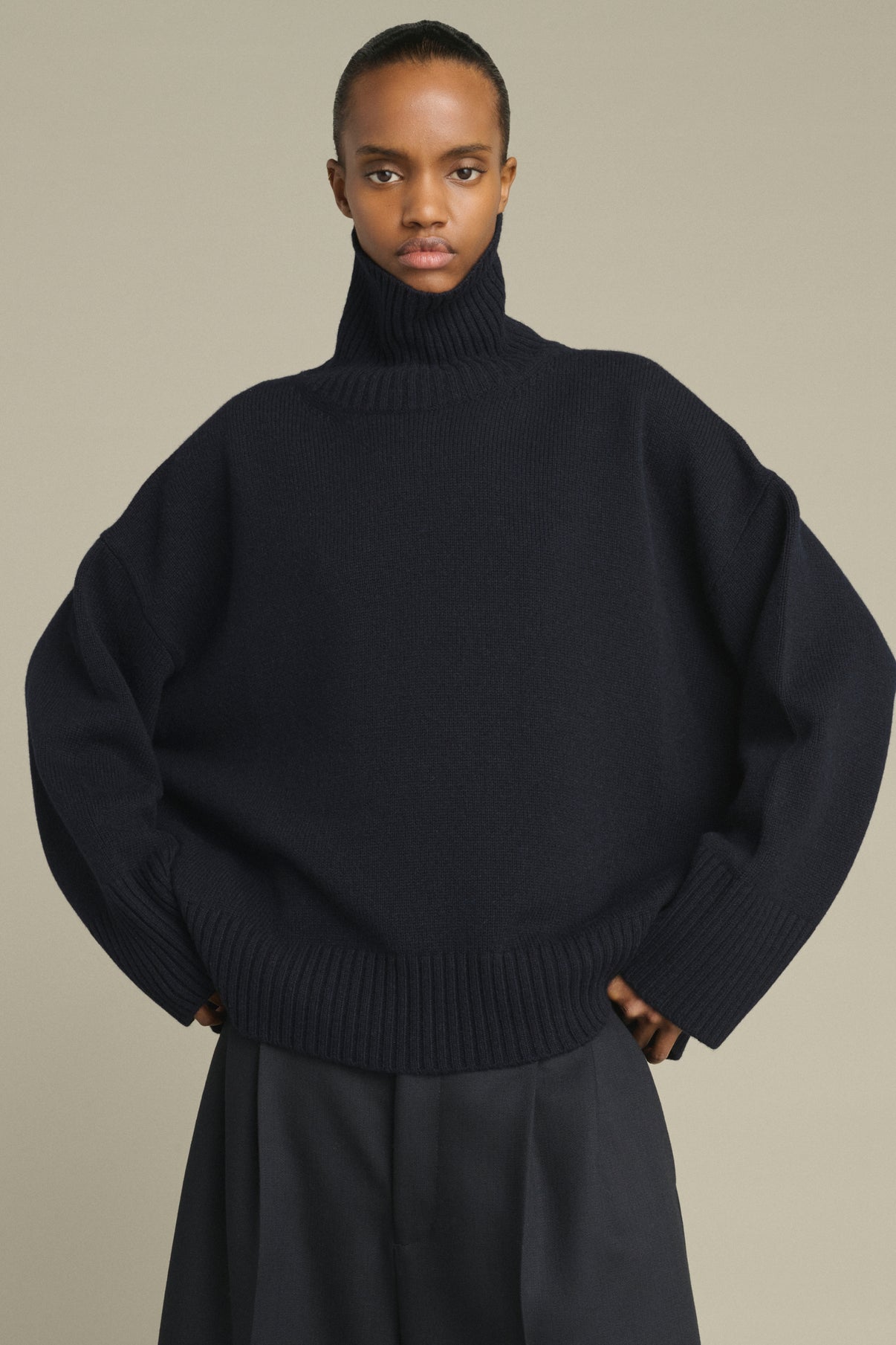 Jersey William - Navy - Lana Merino - Mujer vue 3