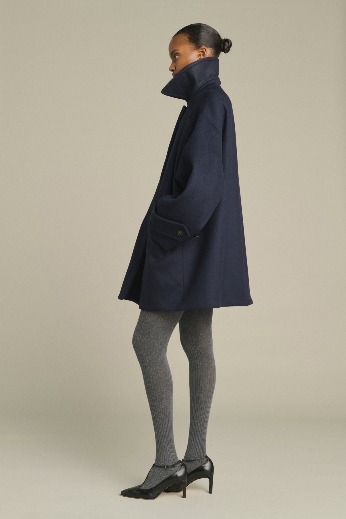 Abrigo Kasper - Dark Navy - Lana - Mujer vue 2