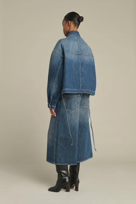 Chaqueta Lys - denim azul delavé - algodón - mujer