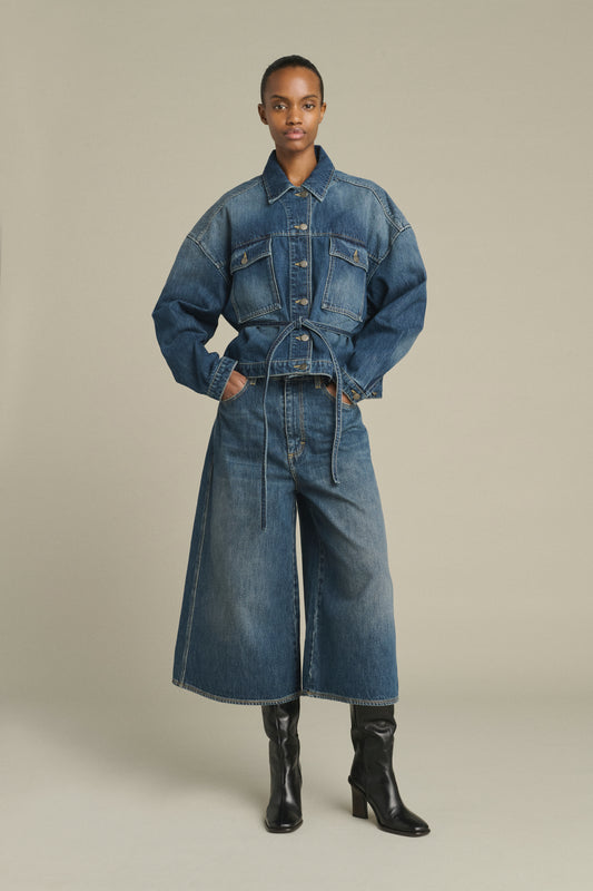 Bermuda Joyce - denim azul delavé - algodón - mujer