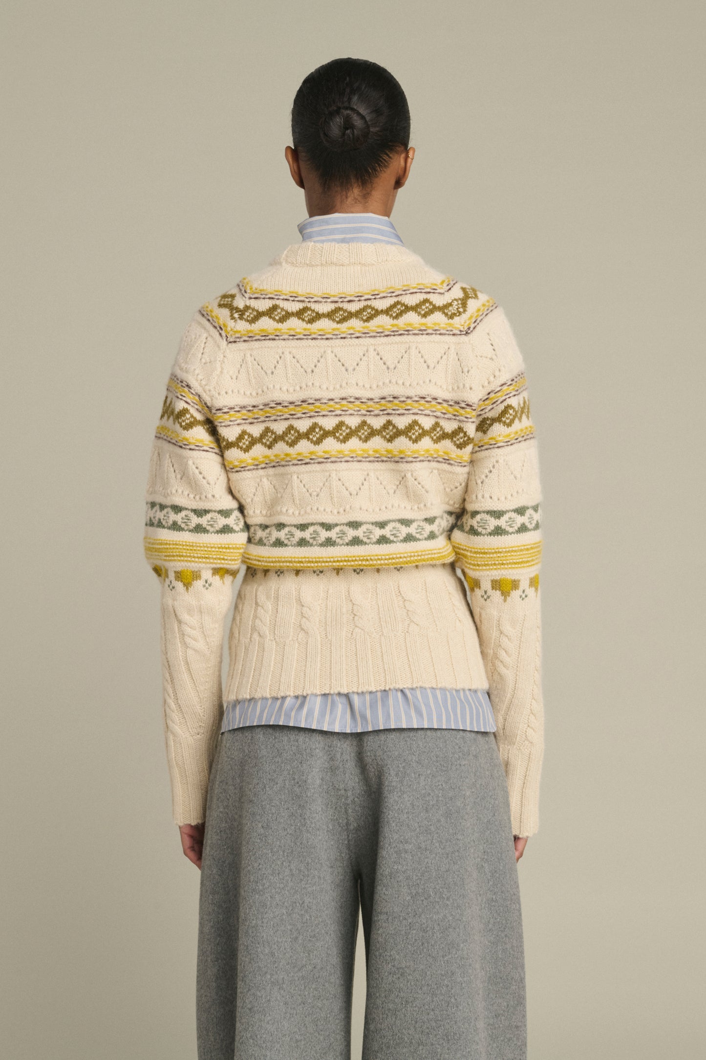 Jersey Luis - Multicolor Beige - Lana Merino - Mujer