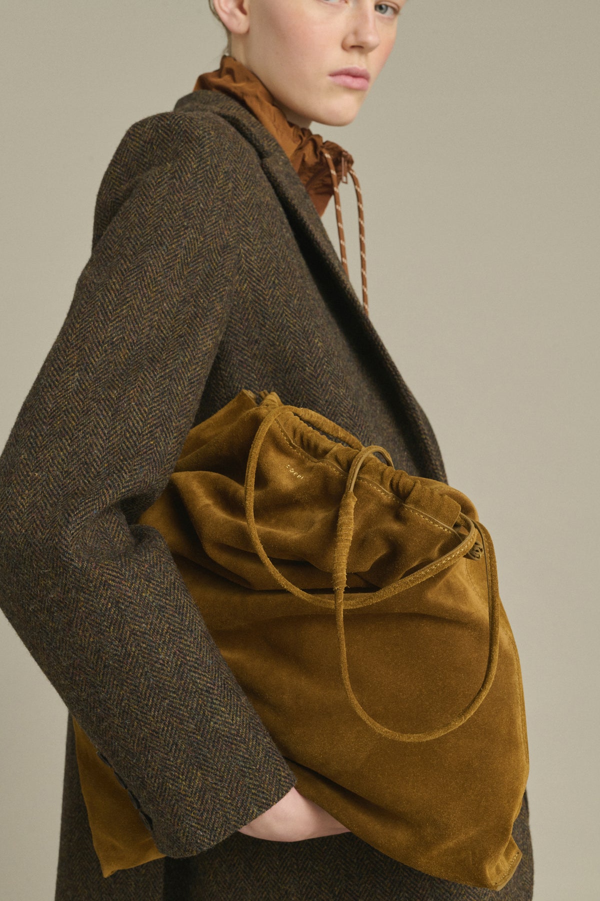 Bolso Sia - Caramelo Cuero Arrugado Fruncido - Soeur vue 2