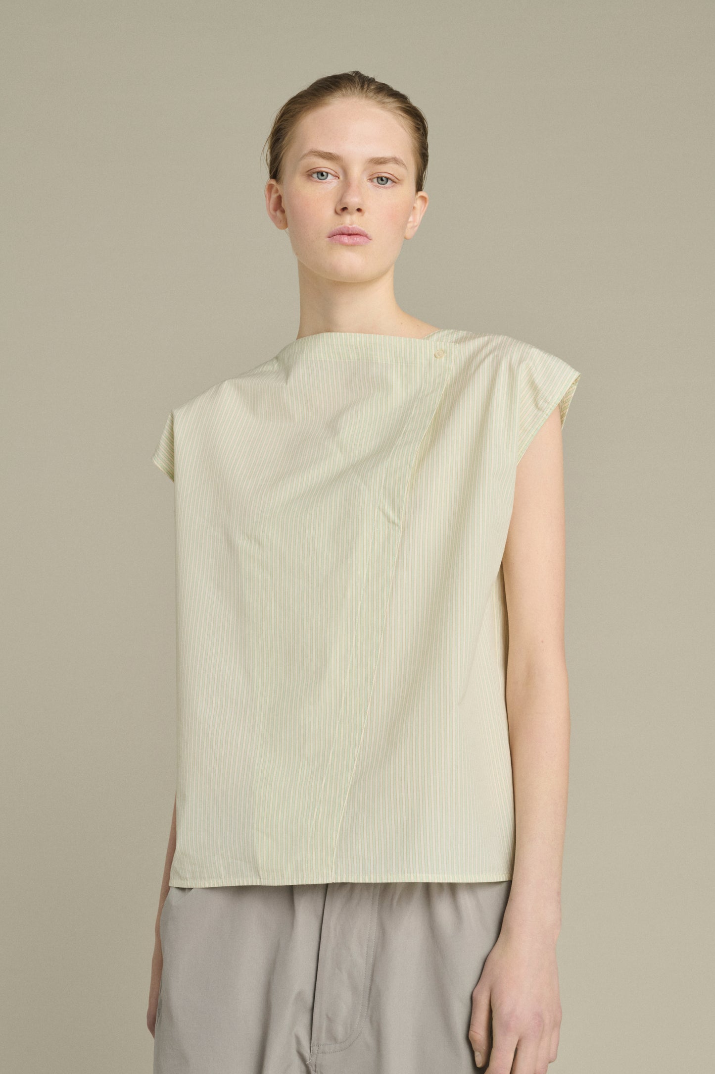 Blusa Lorena - Verde/Crudo - Algodón - Mujer