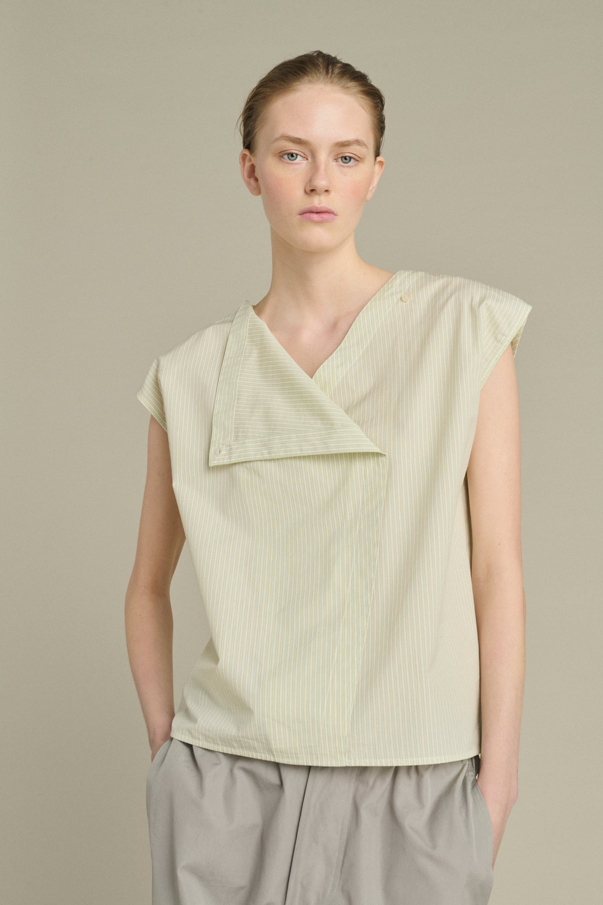 Blusa Lorena - Verde/Crudo - Algodón - Mujer vue 5