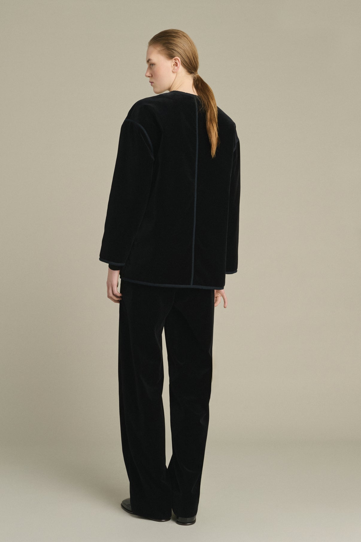 Chaqueta Lutetia - Negro - Algodón - Mujer vue 2