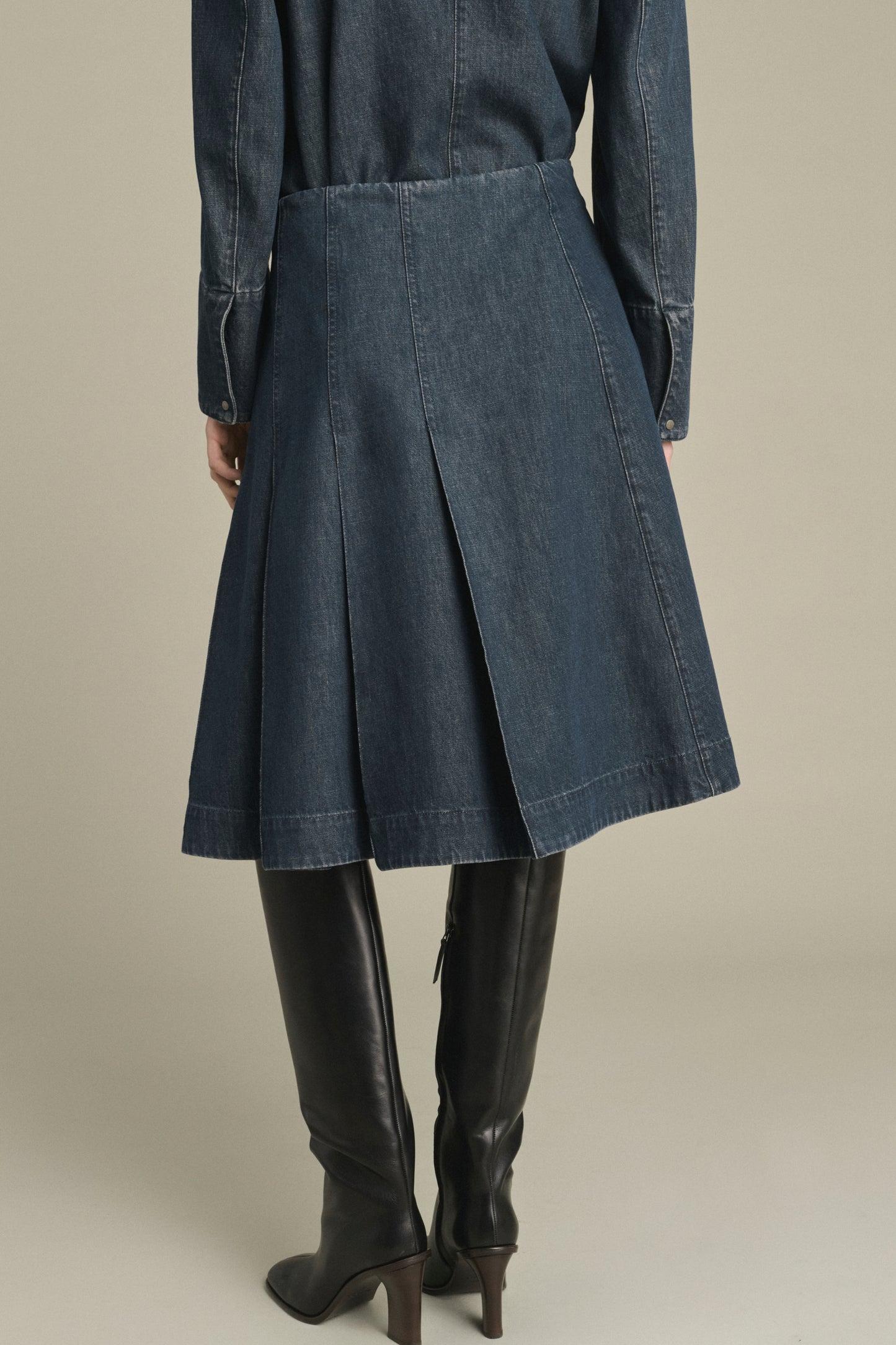 Falda Klea - Azul Gris - Algodón - Mujer