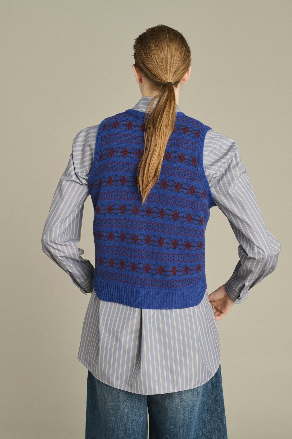 Jersey Ileana - Multicolor Violeta - Lana Merino - Mujer vue 4