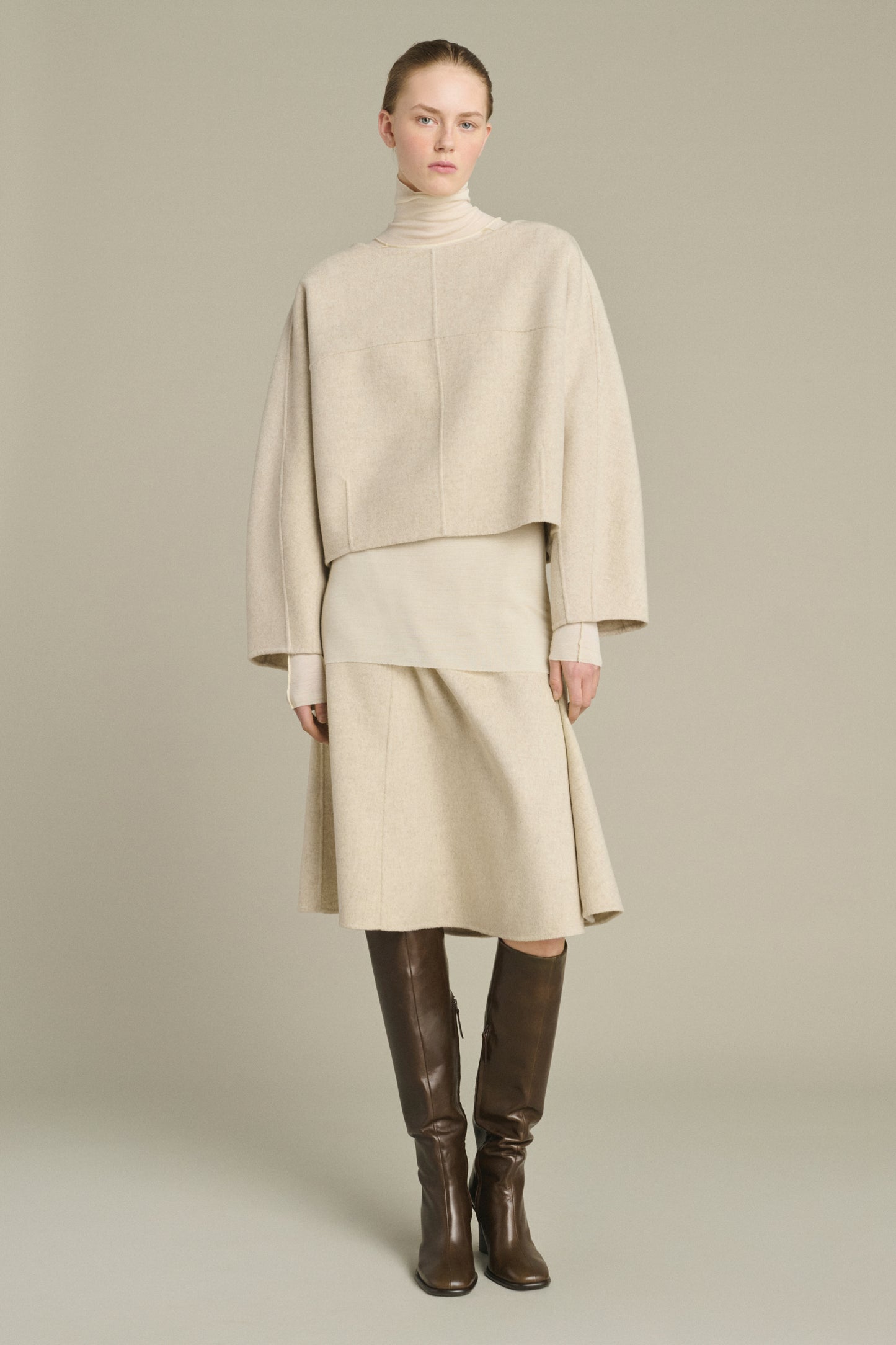 Jersey Hora - Crudo/Gris - Lana - Mujer