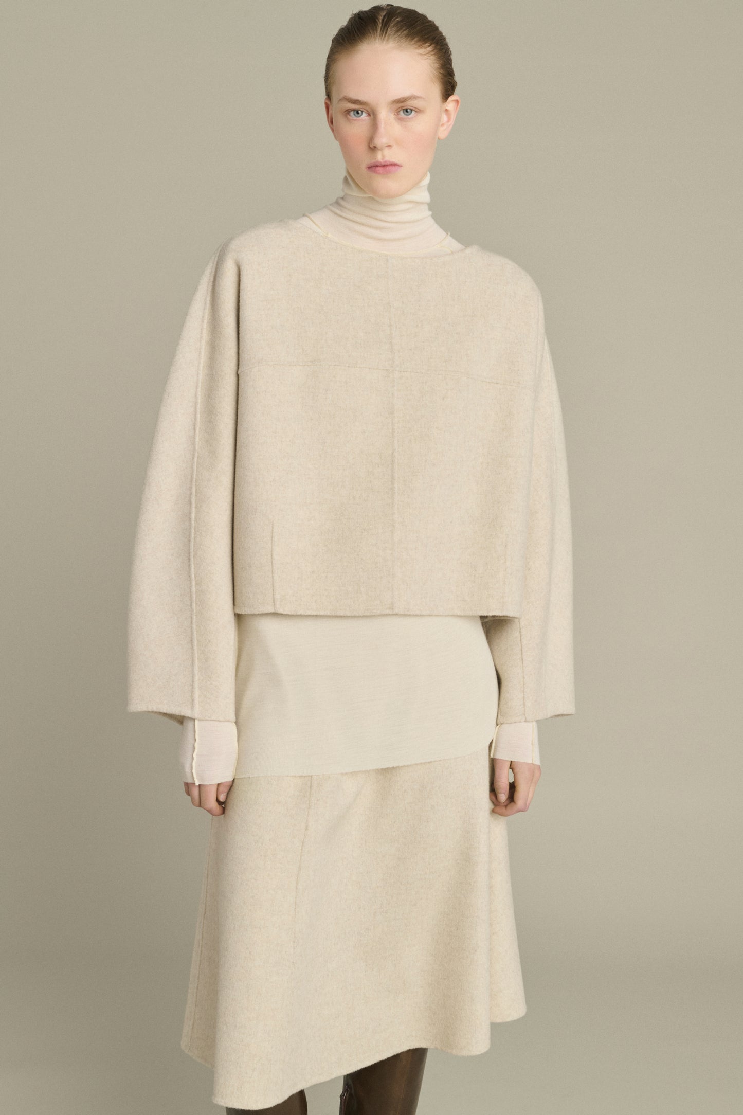 Jersey Hora - Crudo/Gris - Lana - Mujer