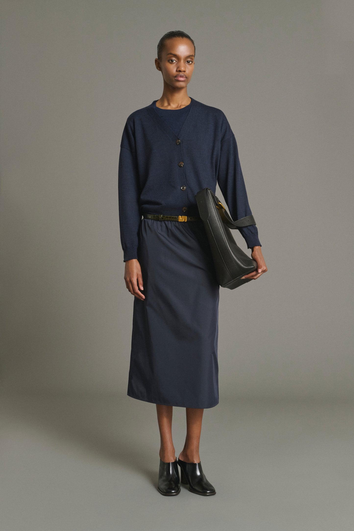 Cárdigan Idem - Navy lana merina mujer - Soeur