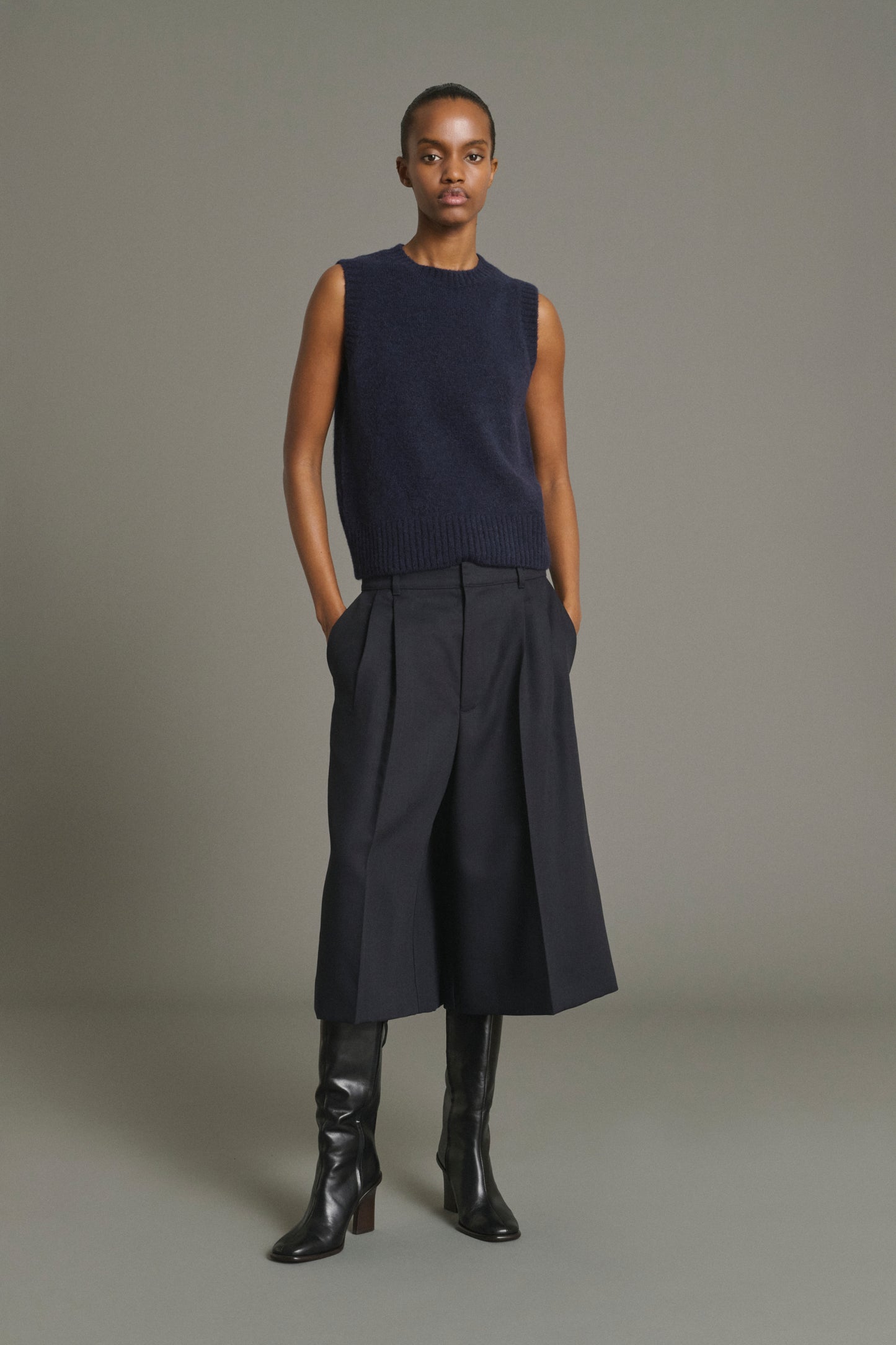 Jersey Namaste - Azul marino - Lana - Mujer