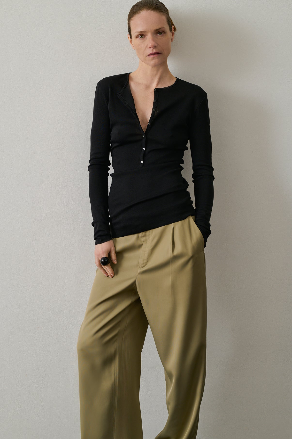 T-shirt Pernille - Noir - Coton - Femme vue 4