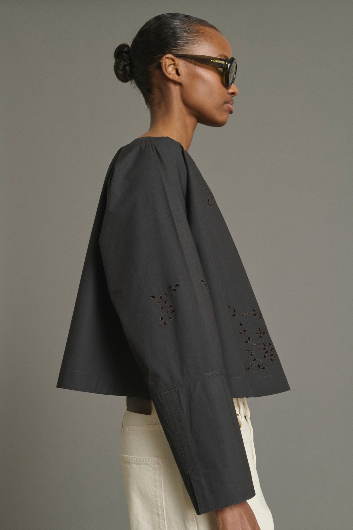 Blusa Hansel - Gris Antracita - Algodón - Mujer vue 3