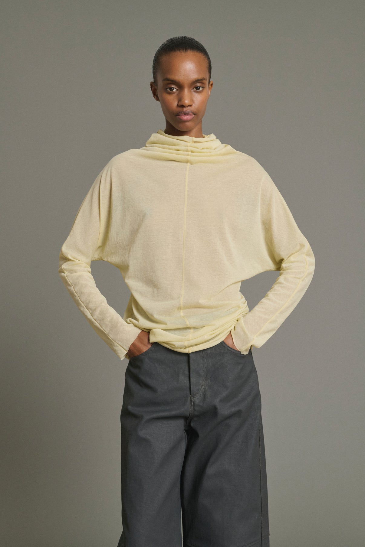 Camiseta Lisia - Amarillo Pálido - Algodón - Mujer vue 4