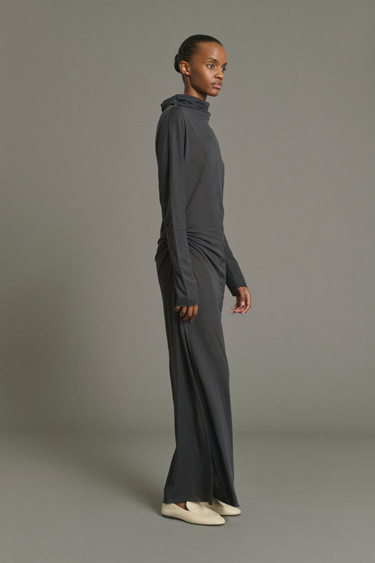 Vestido Lola - Gris Antracita - Algodón - Mujer