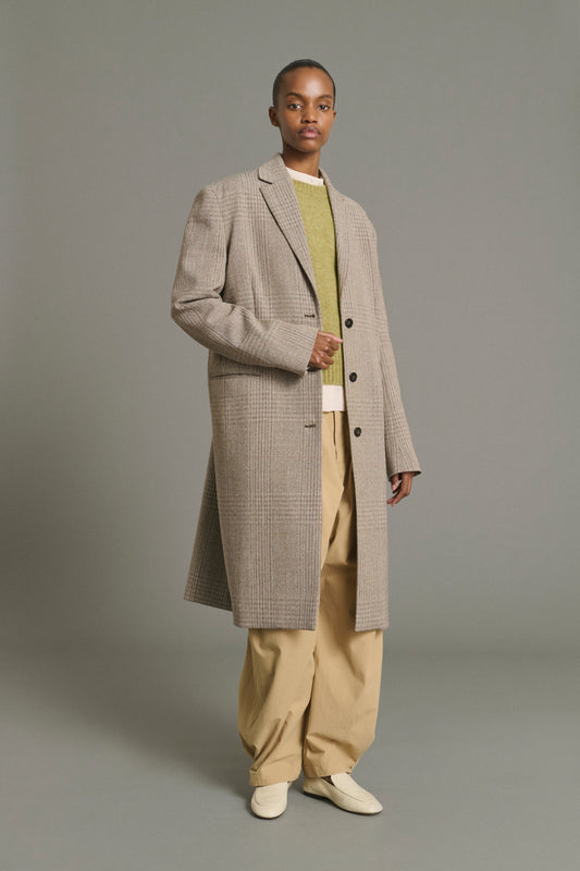 Abrigo Lincoln - Marrón/Beige - Lana - Mujer