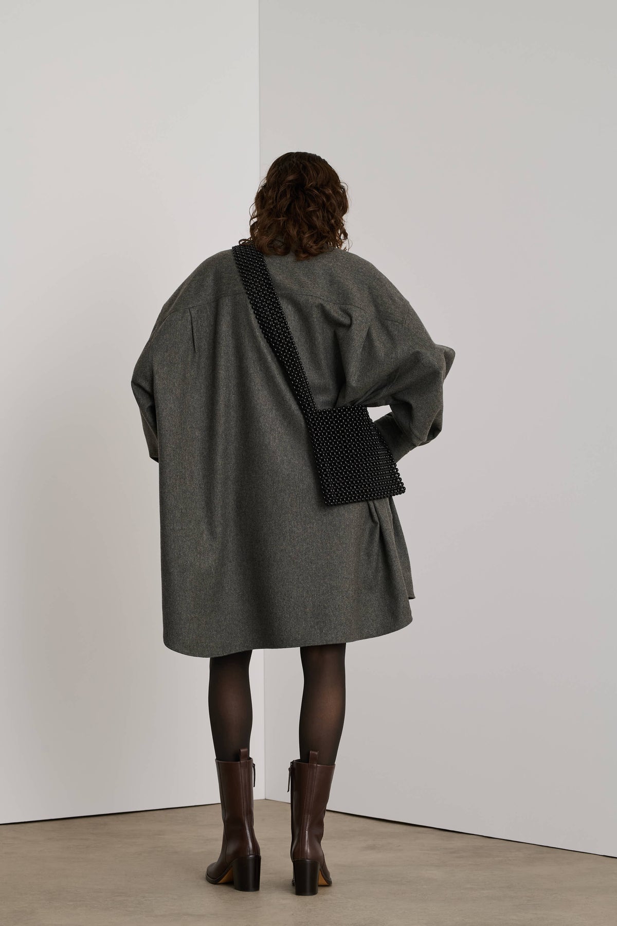 Vestido Candide - Gris Claro - Lana - Mujer vue 2