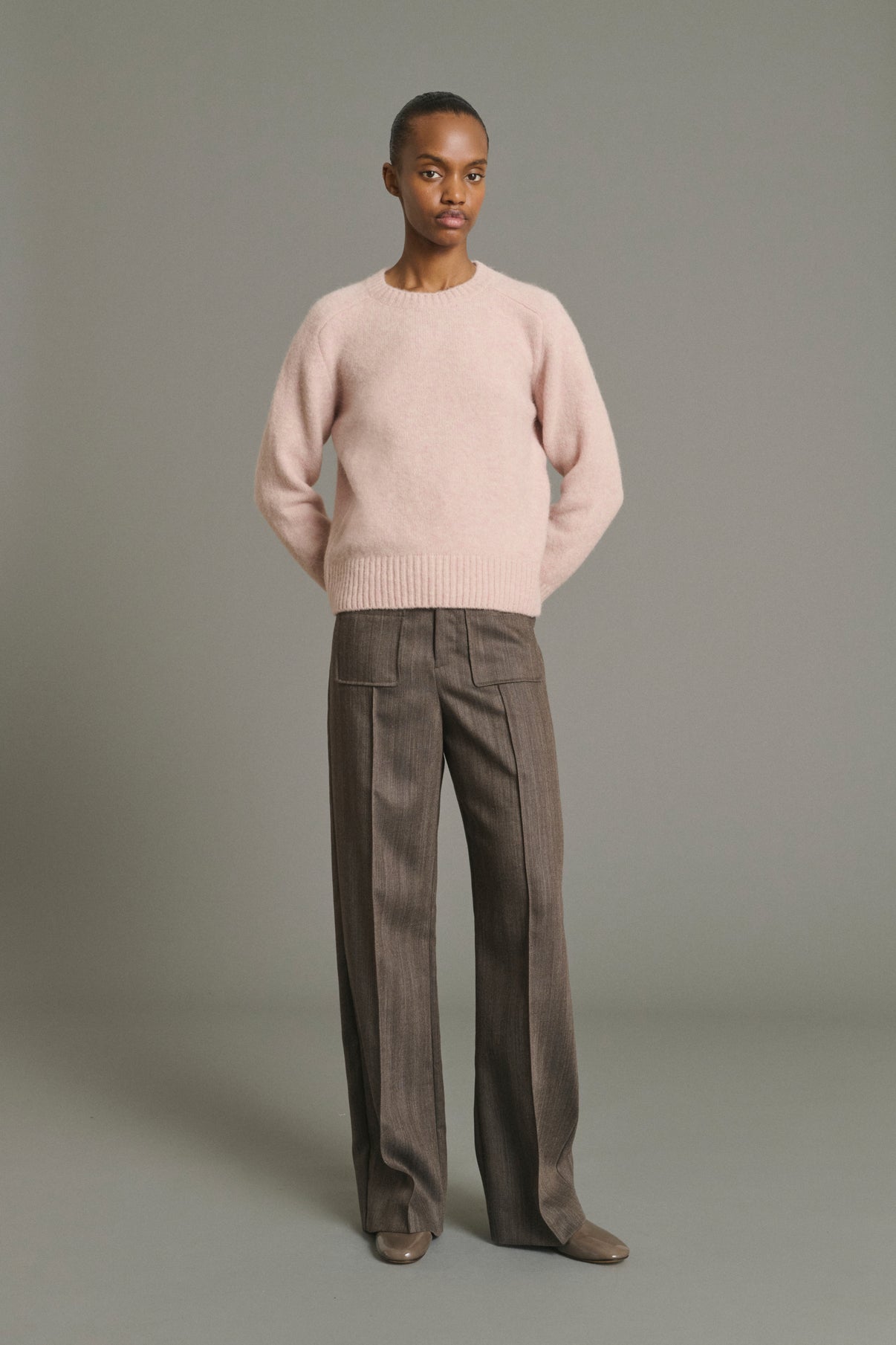Pantalón Harold - Marrón Glacé - Lana - Mujer vue 1