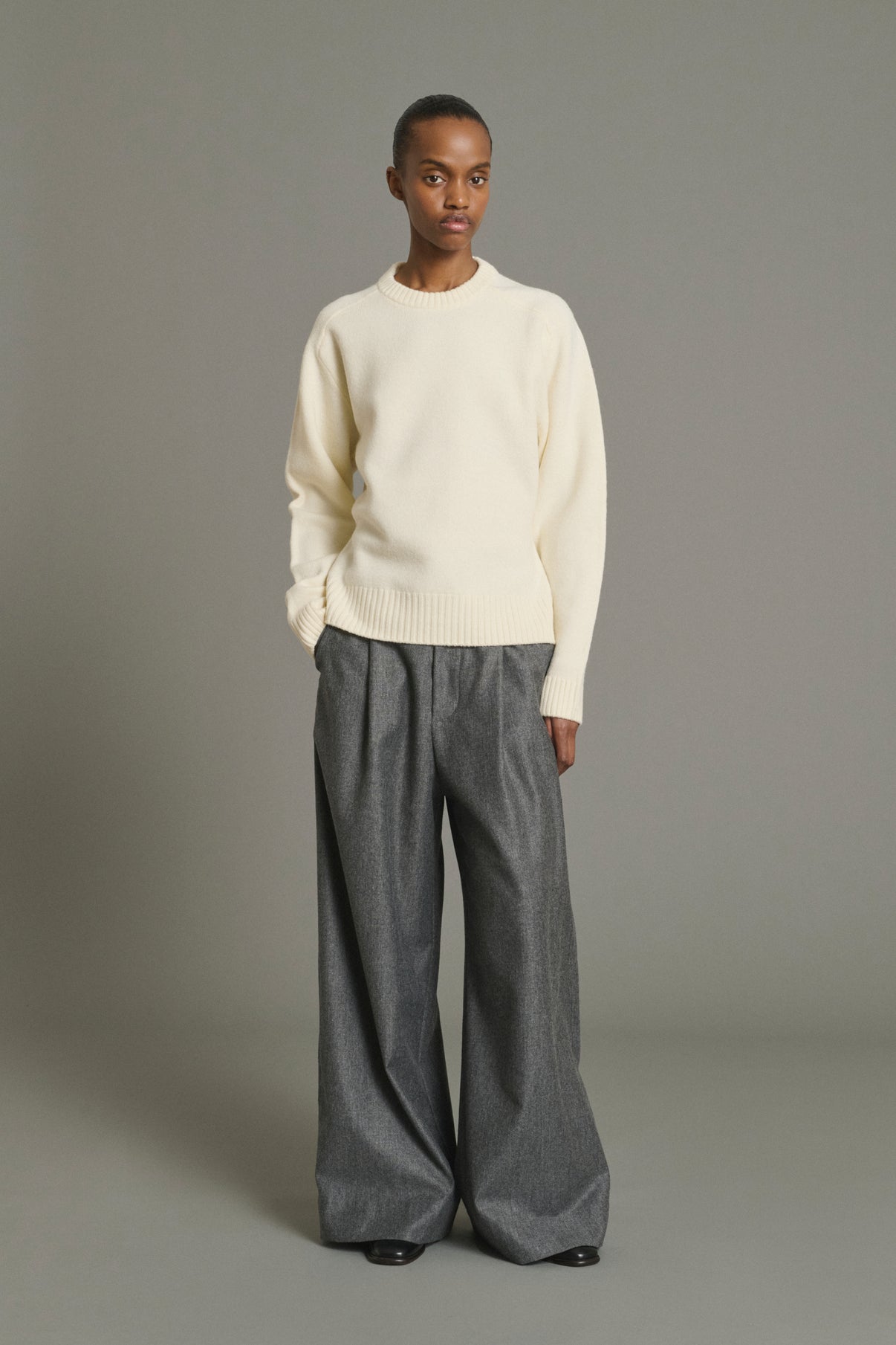 Jersey Jeremie - Crudo - Lana Merino - Mujer vue 1