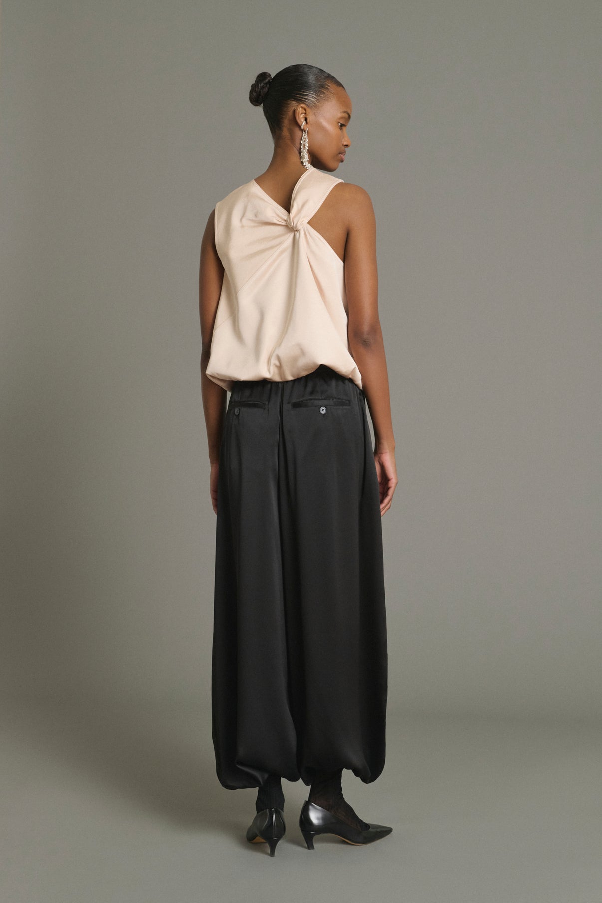 Pantalón Leopold - Negro - Seda - Mujer vue 2