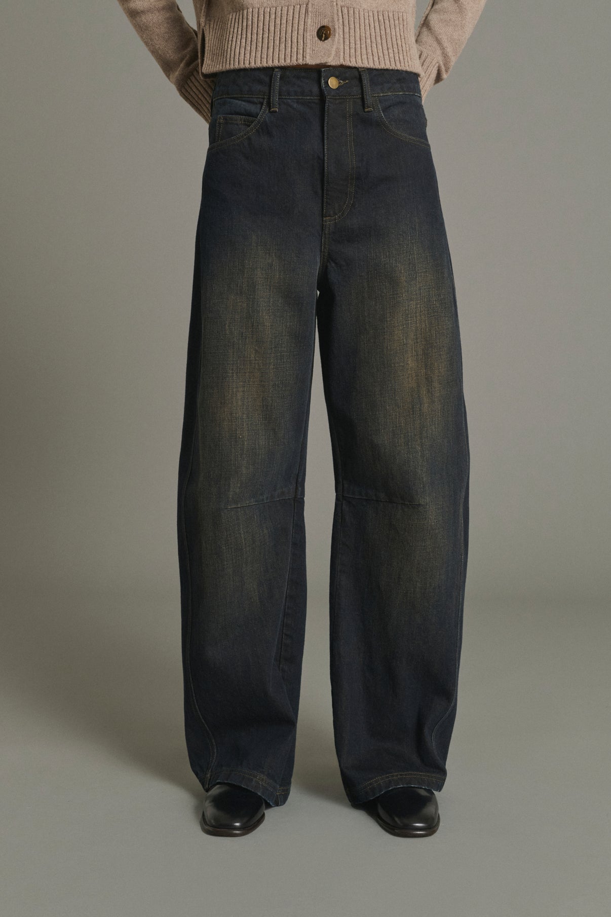Vaqueros Eliott - Noir - Algodón - Mujer vue 3