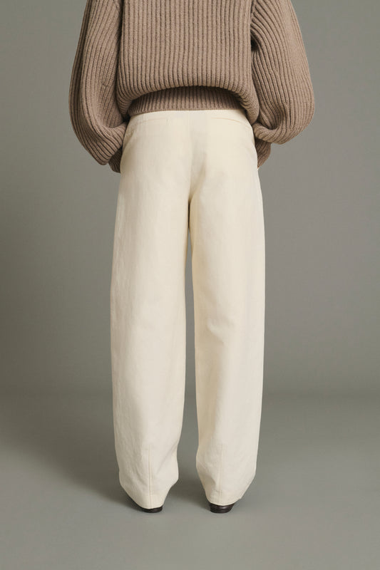 Pantalón Baptiste - Crudo - Algodón - Mujer