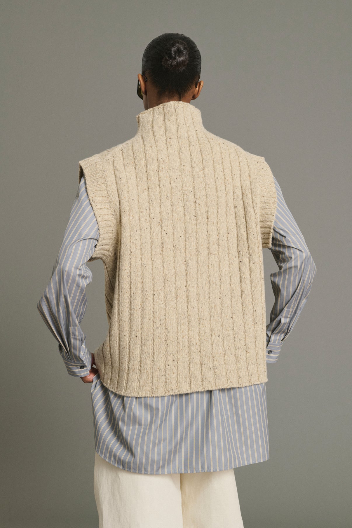 Jersey Jethro - Beige Claro - Lana - Mujer vue 4