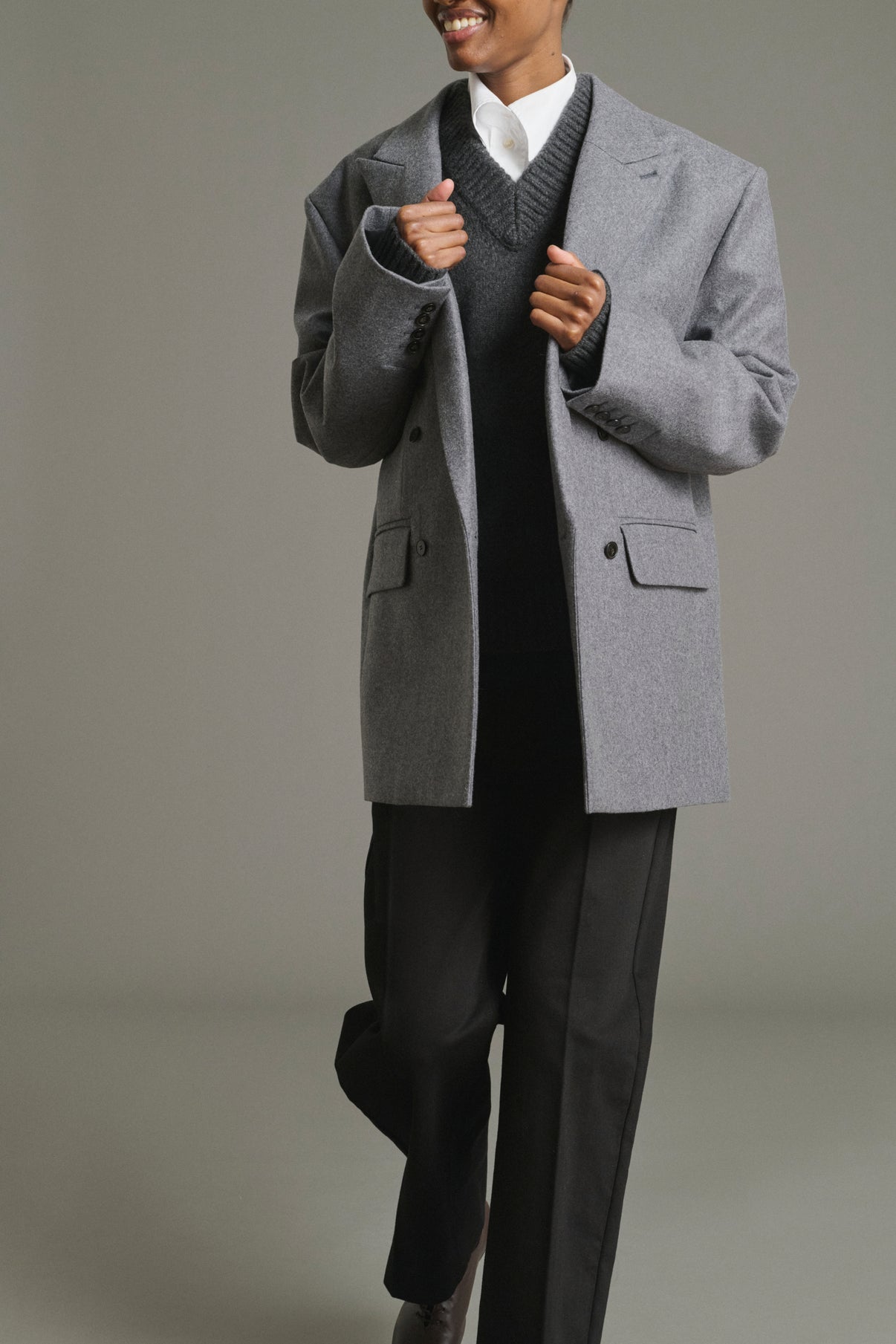 Chaqueta Helga - Gris Jaspeado - Lana - Mujer vue 5