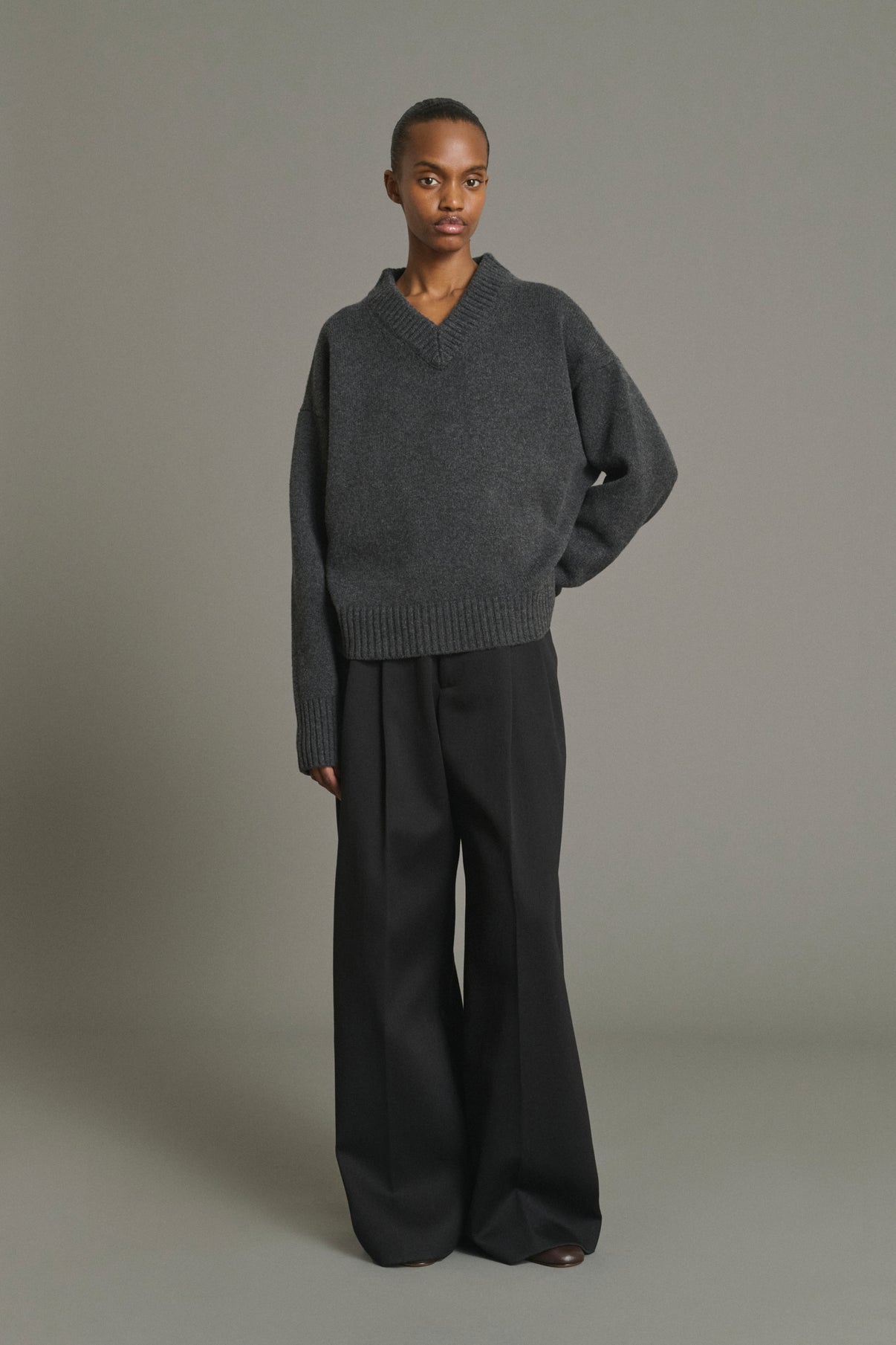 Jersey Julie - Gris Antracita - Lana Merino - Mujer vue 1
