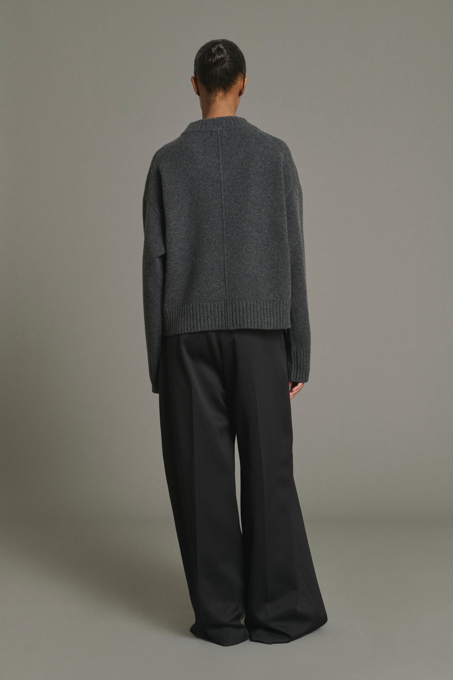 Jersey Julie - Gris Antracita - Lana Merino - Mujer
