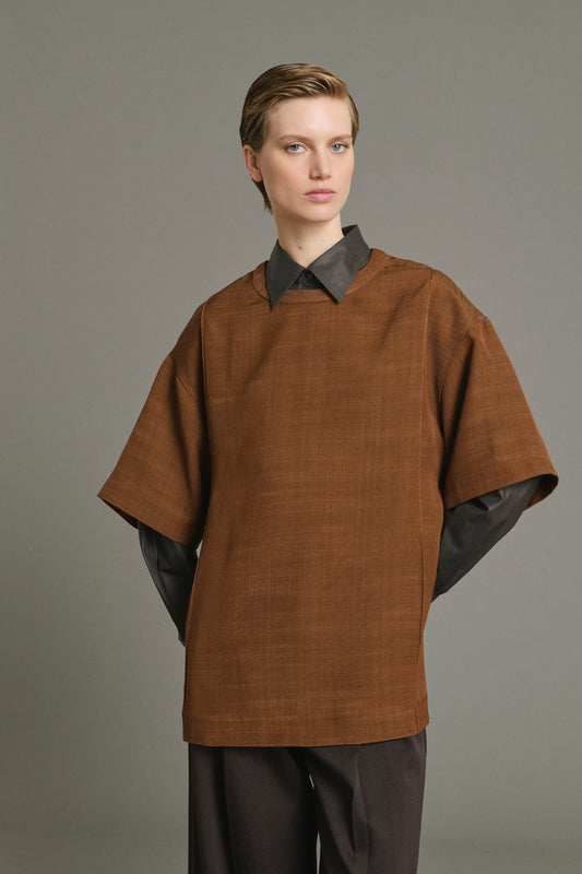 Camisa Lisa - Caramelo - Mujer