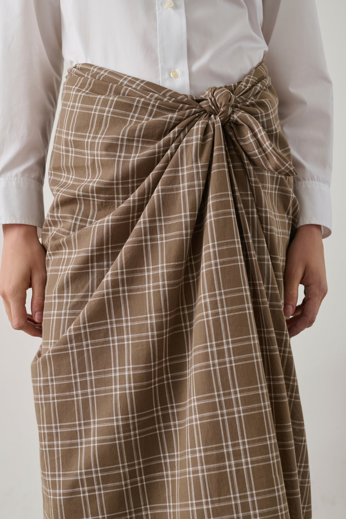 Jupe Goa - Marron Glacé/Écru - Coton - Femme vue 3