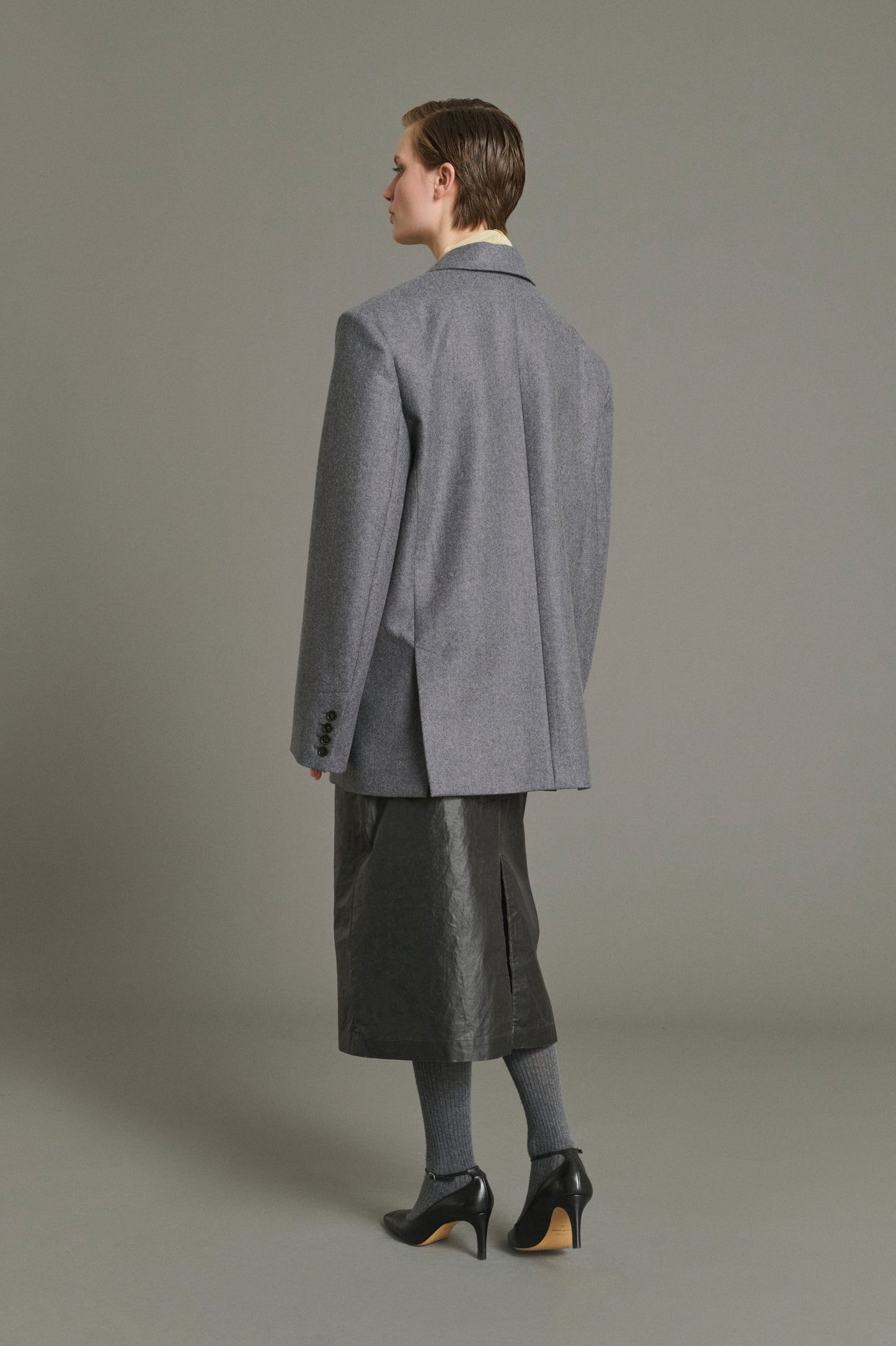 Chaqueta Helga - Gris Jaspeado - Lana - Mujer