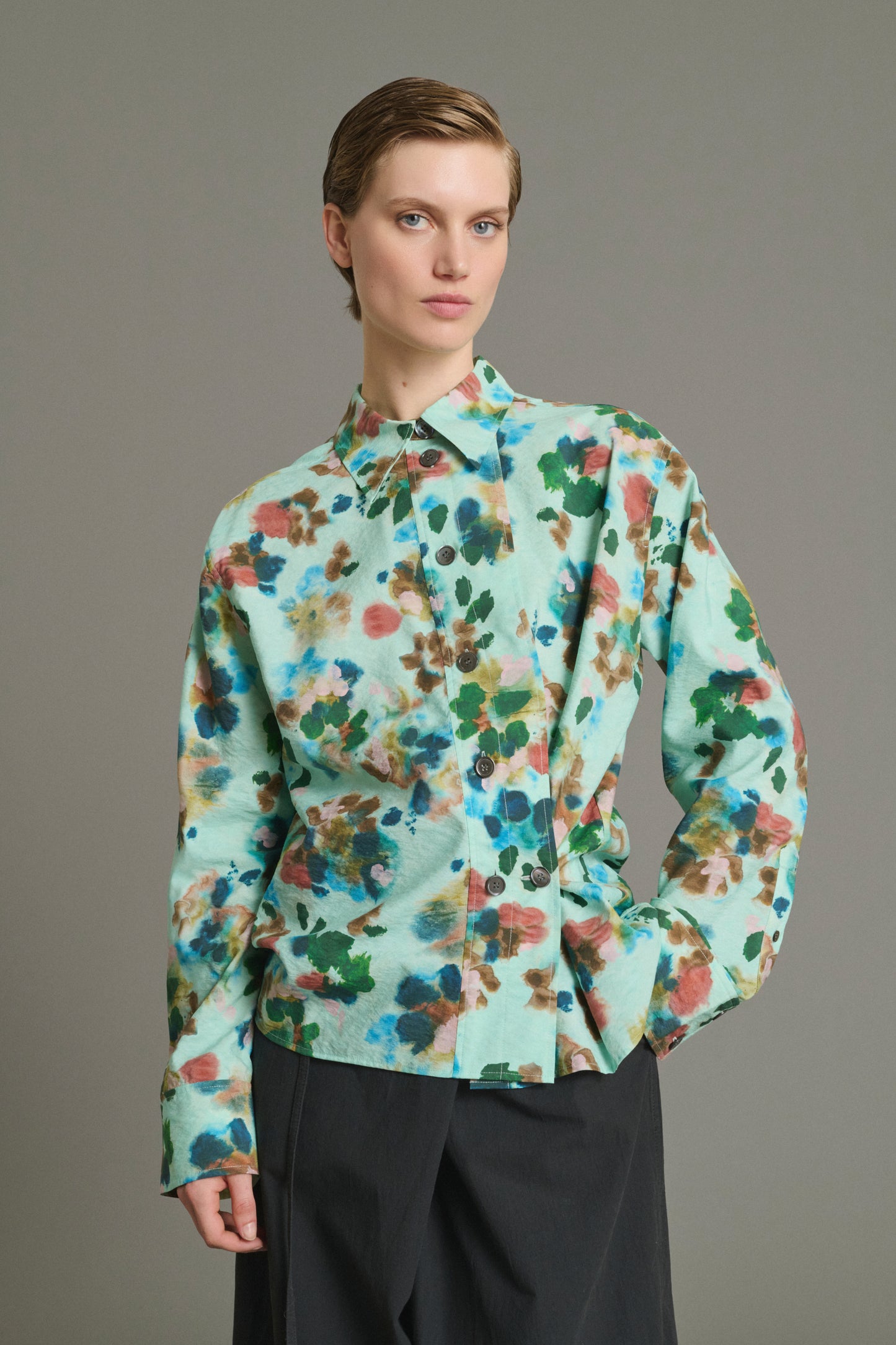 Camisa Lepic - Turquesa - Seda - Mujer