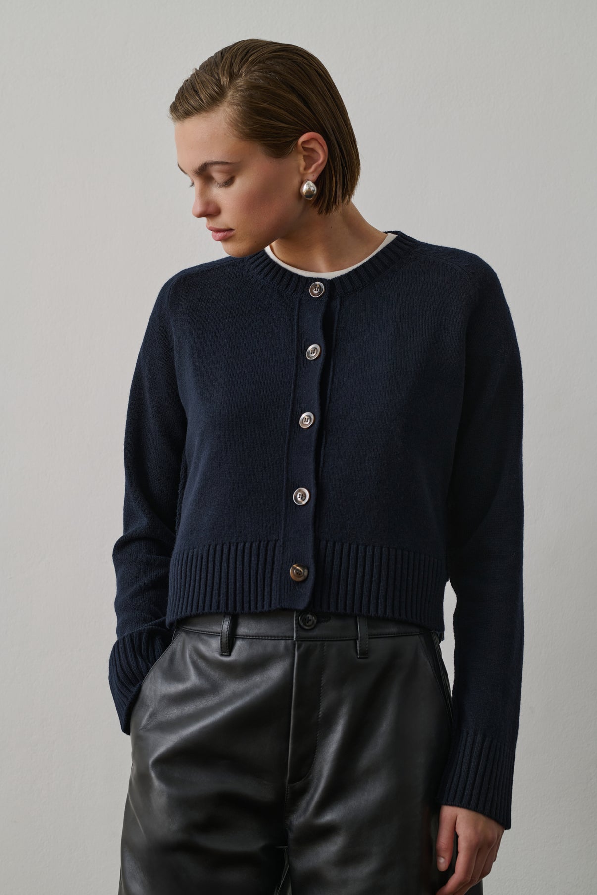 Cardigan Virginia - Navy - Laine - Femme vue 1