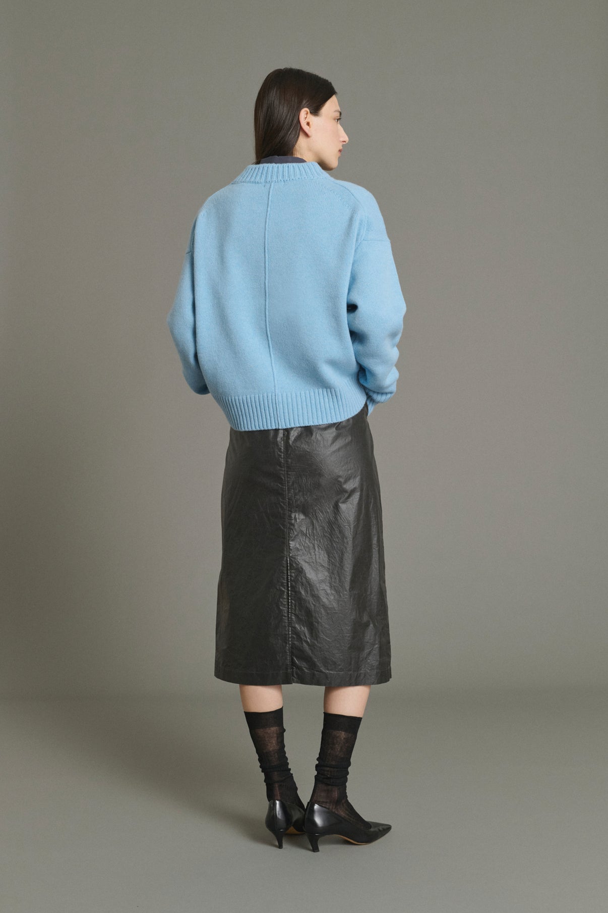 Jersey Julie - Azul Claro - Lana Merino - Mujer vue 2