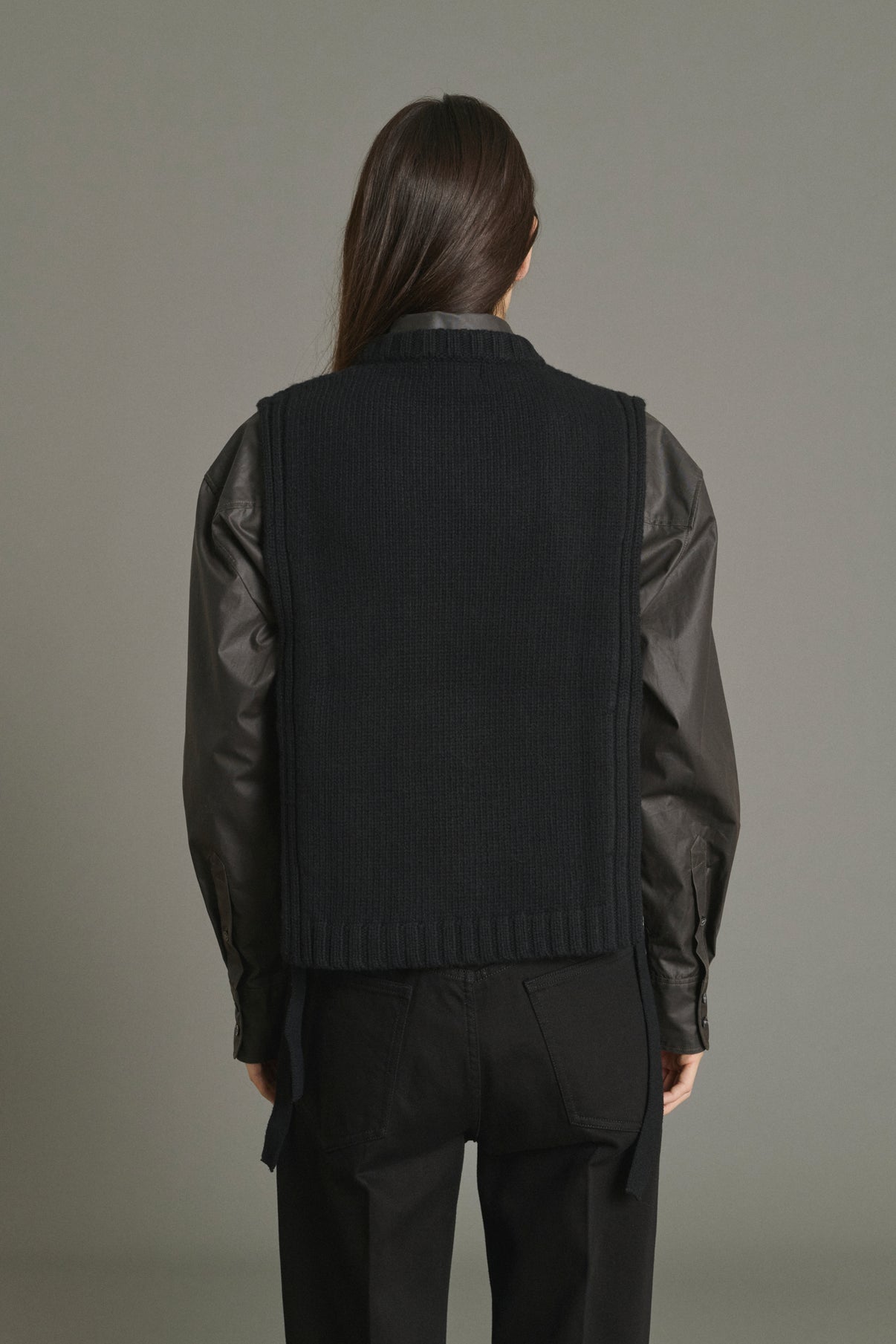 Jersey Uzel - Negro - Lana - Mujer vue 4