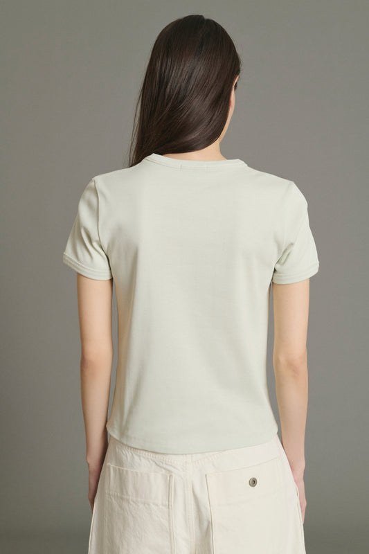 Camiseta Aristide - Menta - Algodón - Mujer